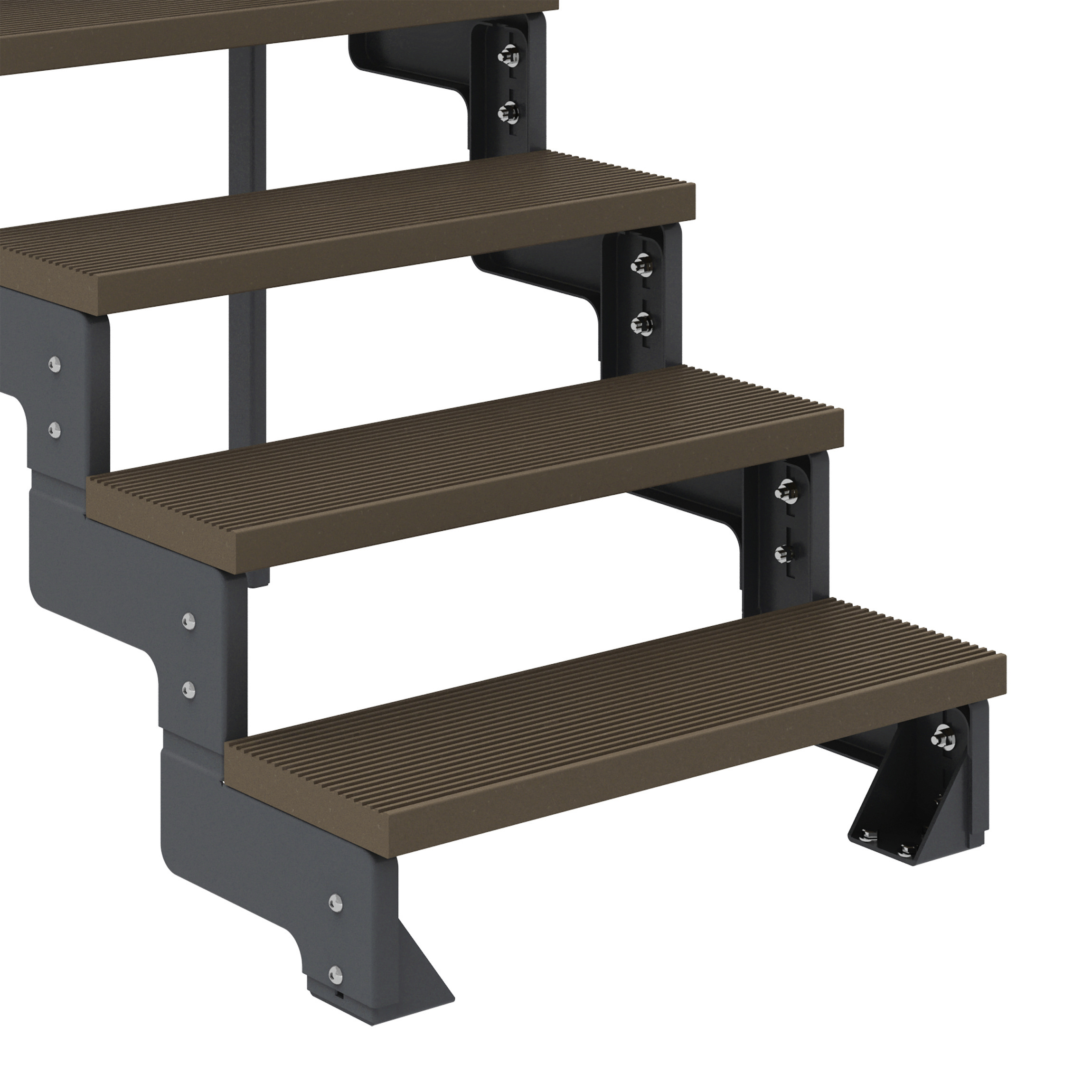 Dolle Außentreppe Trimax Gardentop 2 Stufen 80 cm ohne Geländer dunkelbraun