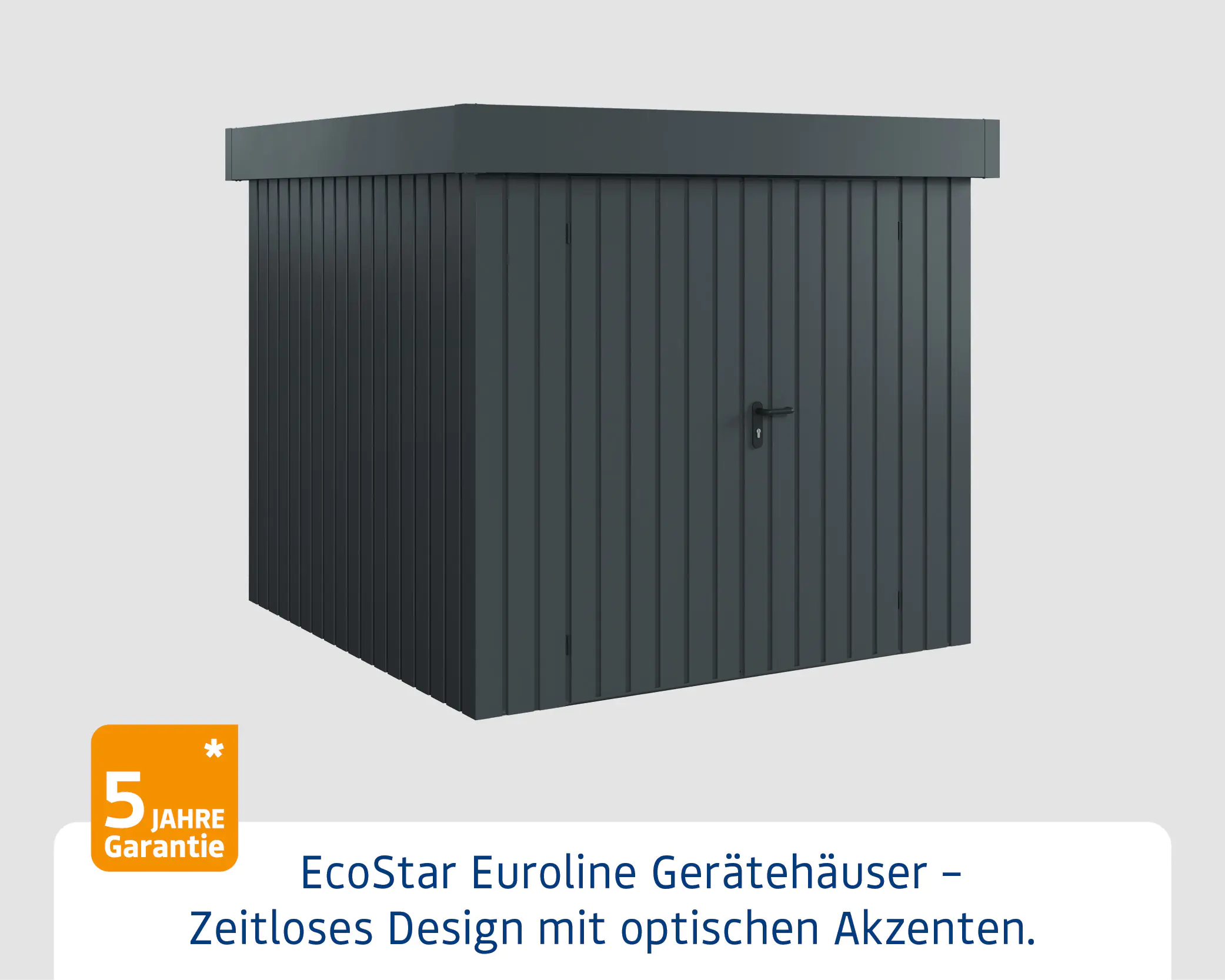 EcoStar Metallgerätehaus Euroline EFD5 anthrazit 214 x 214 cm 2-flg. EcoStar Metallgerätehaus Euroline EFD5 anthrazit 214 x 214 cm 2-flg.