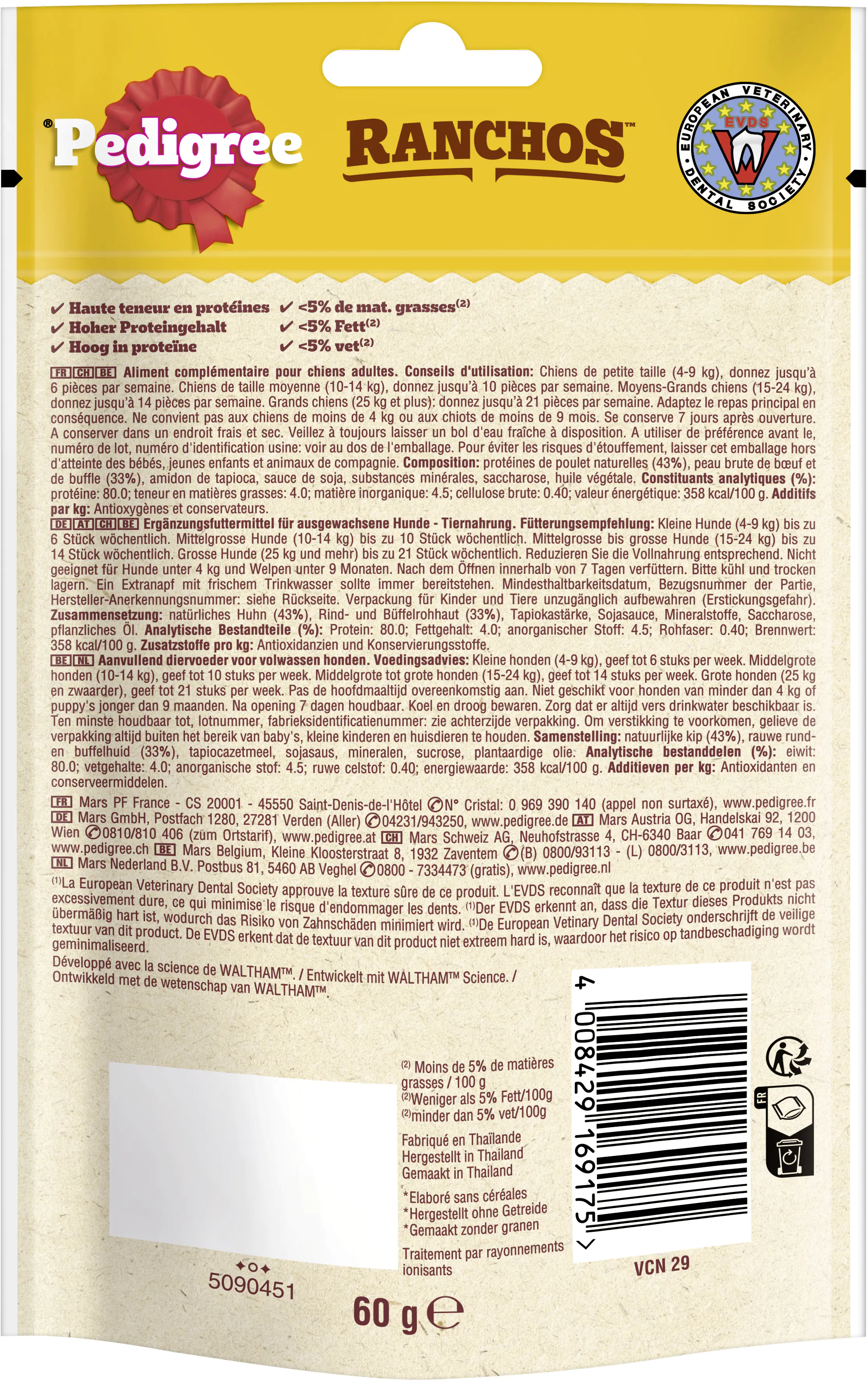 Pedigree Ranchos Hundeleckerli Wrap mit Huhn 60 g Pedigree Ranchos Hundeleckerli Wrap mit Huhn 60 g