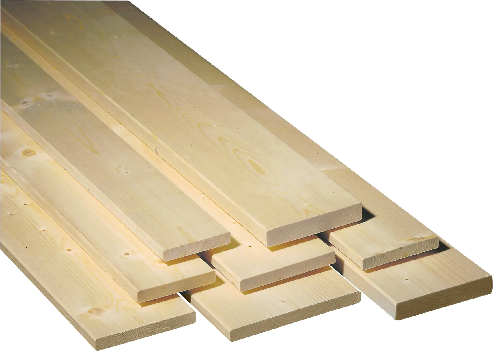 Glattkantbrett Nadelholz Kanten gefast 200 x 6 x 1,8 cm, 4-seitig gehobelt