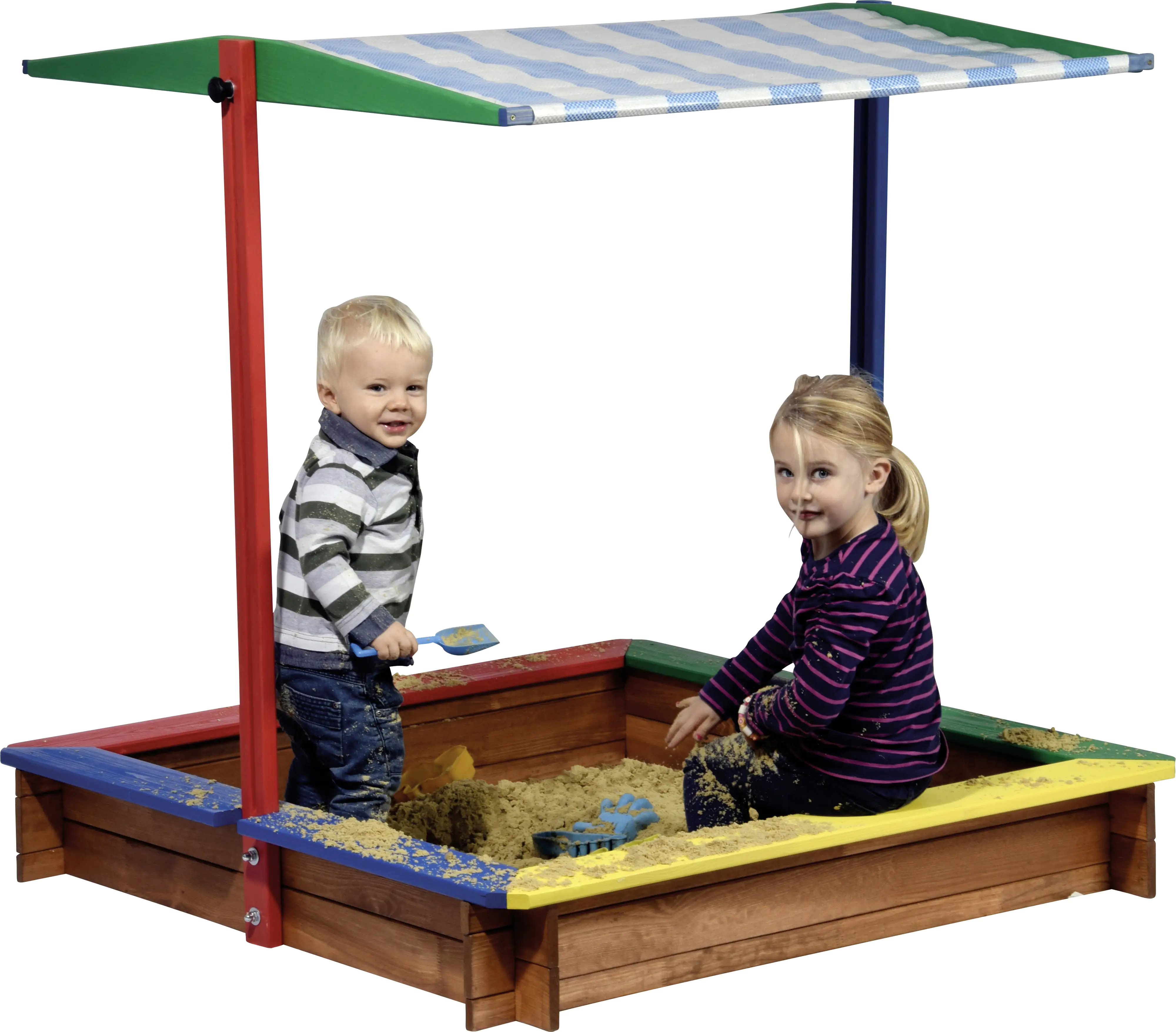 Dobar Sandkasten farbig mit Dach 120 x 120 x 120 cm Dobar Sandkasten farbig mit Dach 120 x 120 x 120 cm