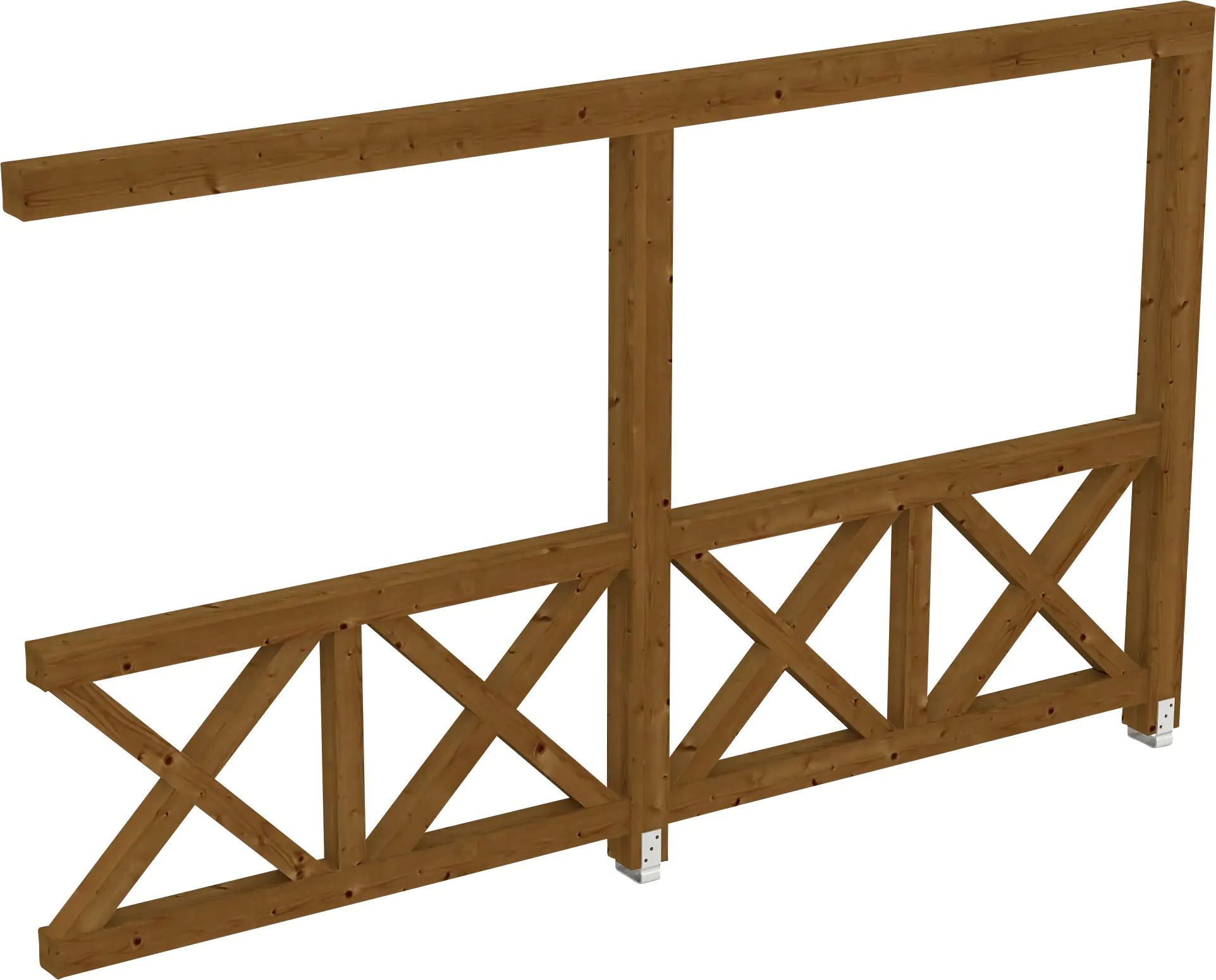 SKAN HOLZ Seitenwand Andreaskreuz (Wandanbau) 355 x 210 cm Fichte