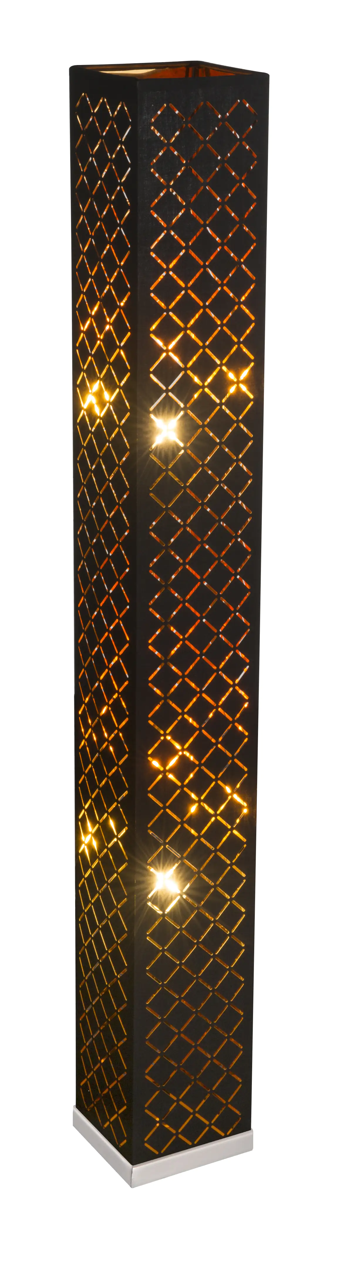 9007371369478_1 Globo Stehleuchte Clarke schwarz-gold 118 x 15 cm E27, max. 40 W