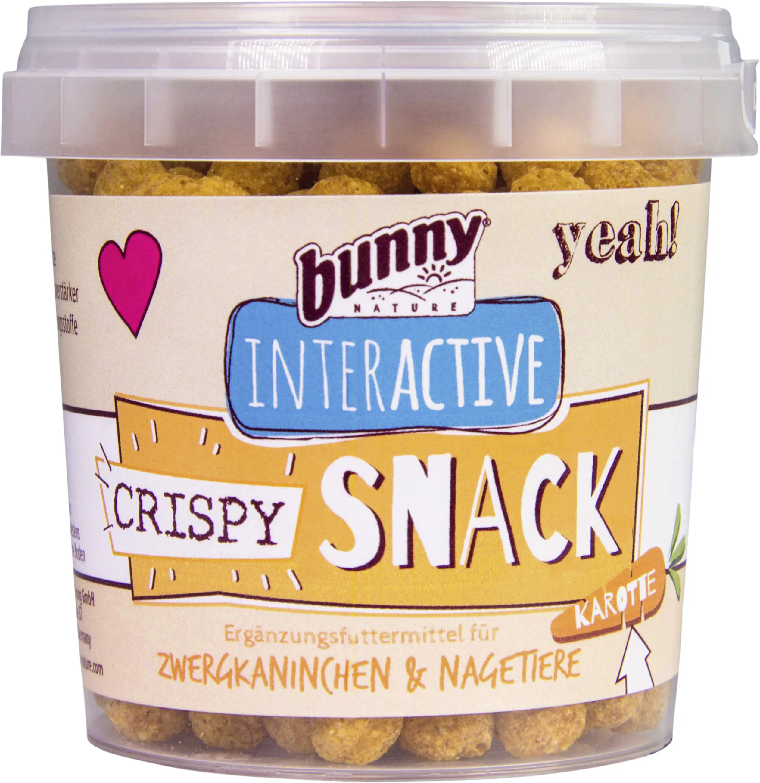 bunny Crispy Snack Karotte 25g für Zwergkaninchen und Nagetiere