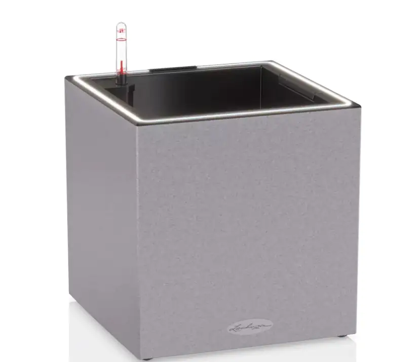 Lechuza Pflanzgefäß Canto Stone 30 LED low steingrau