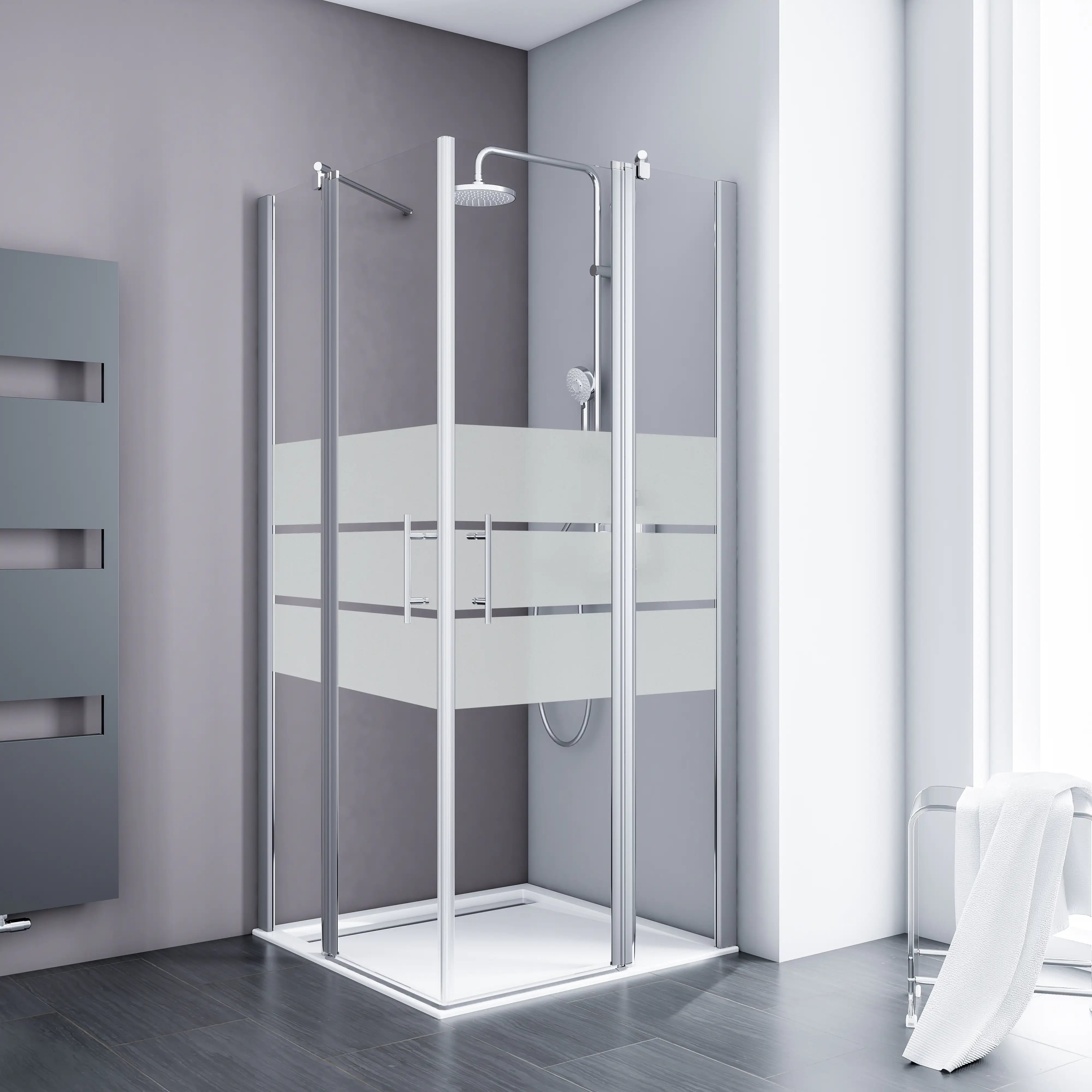 Schulte Eckeinstieg 4-tlg. 90 x 90 x 192 cm Alexa Style 2.0