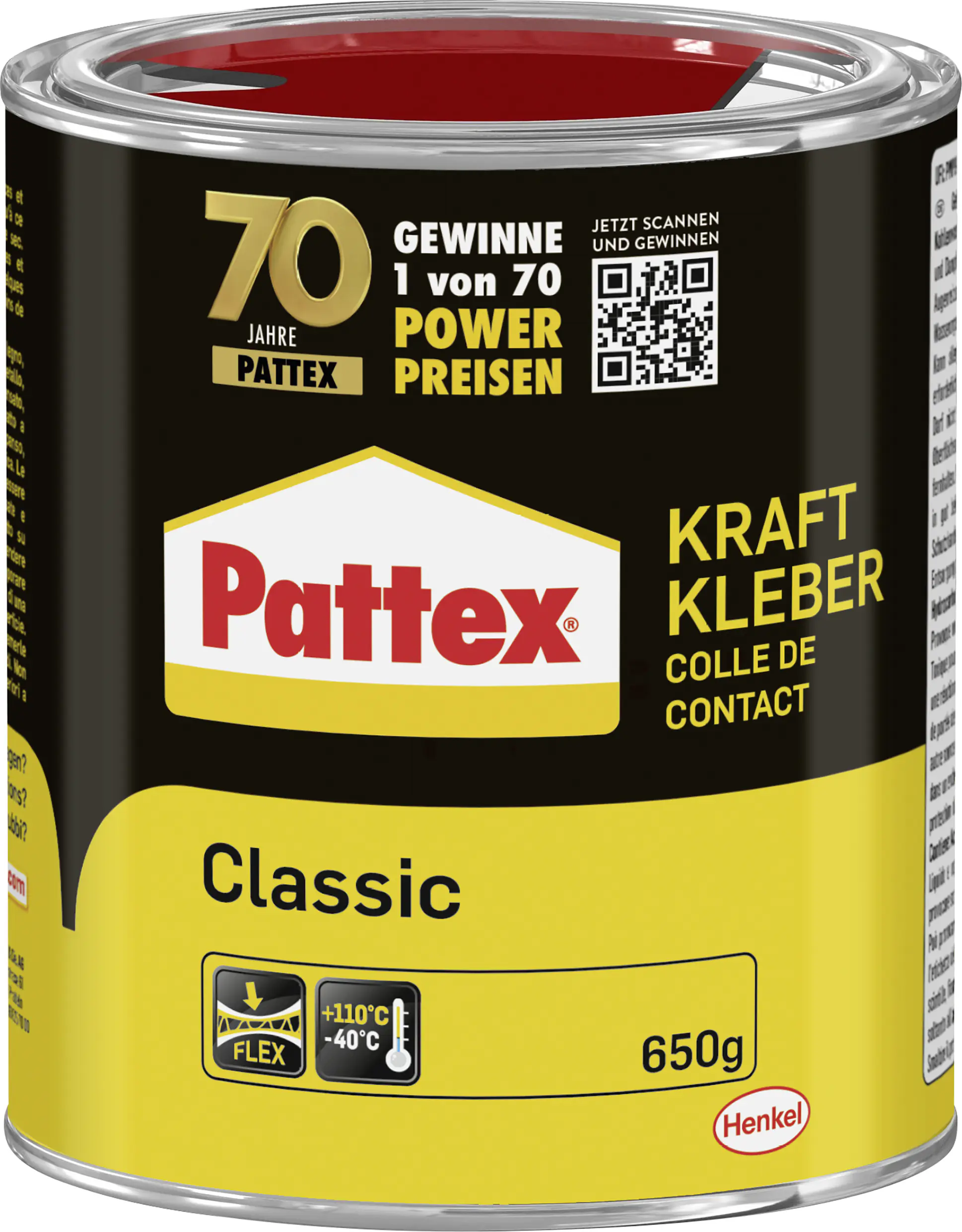 Pattex Kraftkleber Classic 650 g Dose, gelblich
