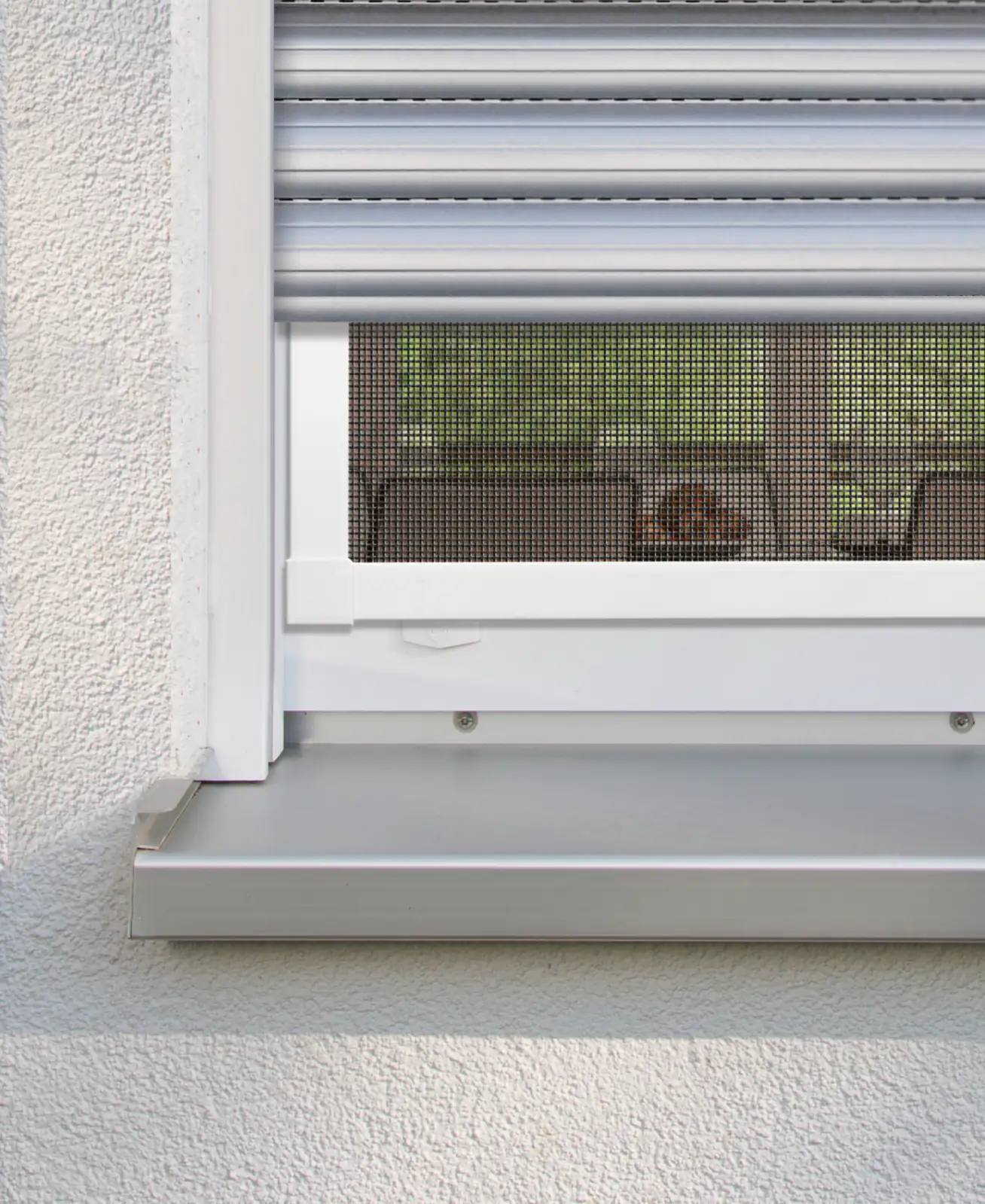 4003971700326_4 Schellenberg Fliegenschutz-Fenster PLUS 130 x 150 cm anthrazit/weiß kürzbar