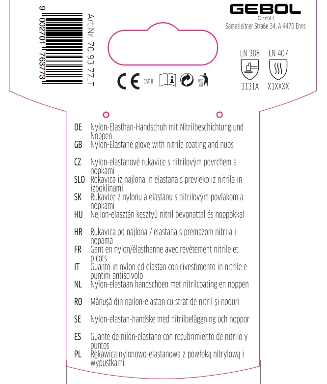 Gebol Handschuh Multi Flex Cool & Touch  