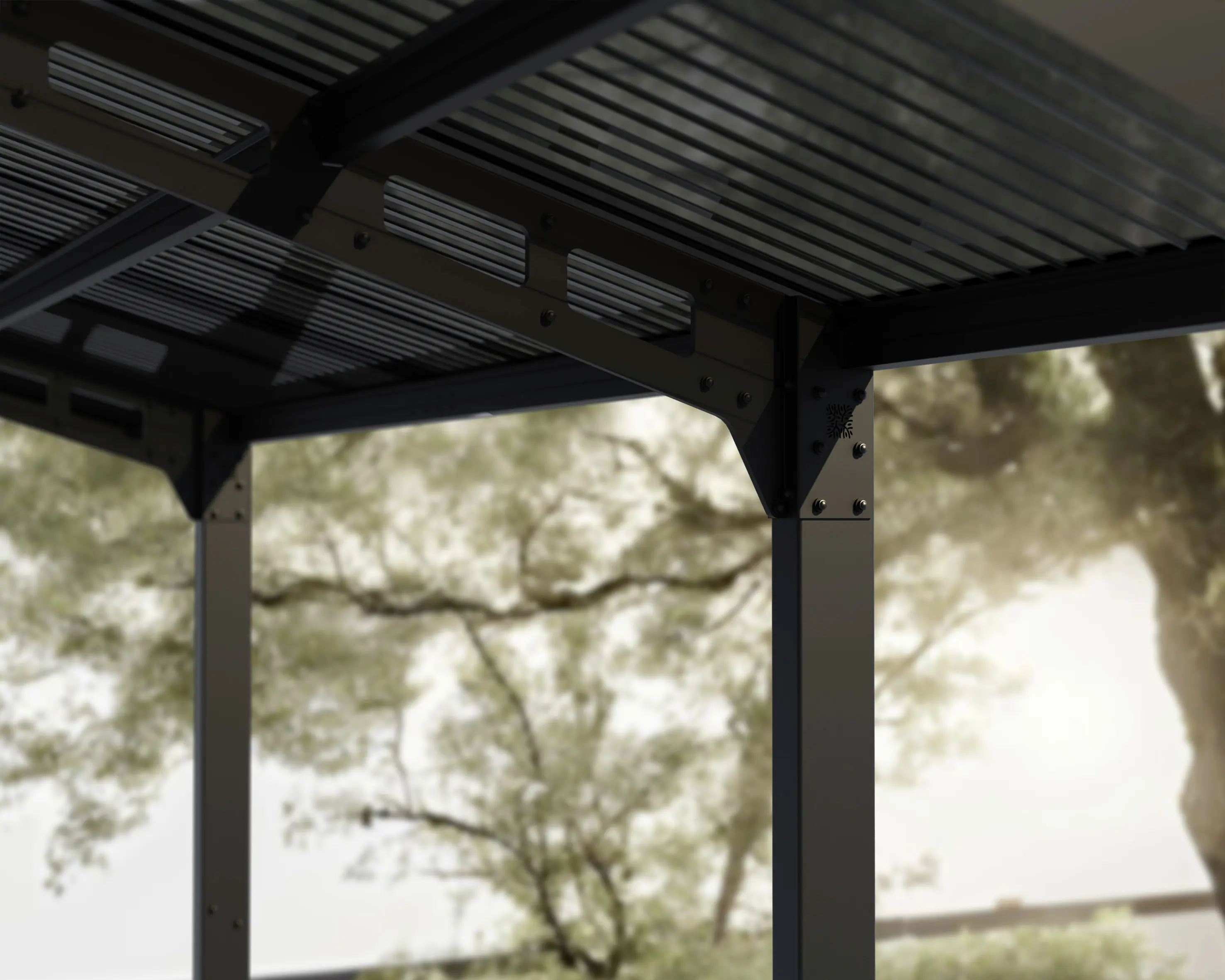 Canopia Carport Sydney Wings  Schwarz Alu 572 x 586 cm