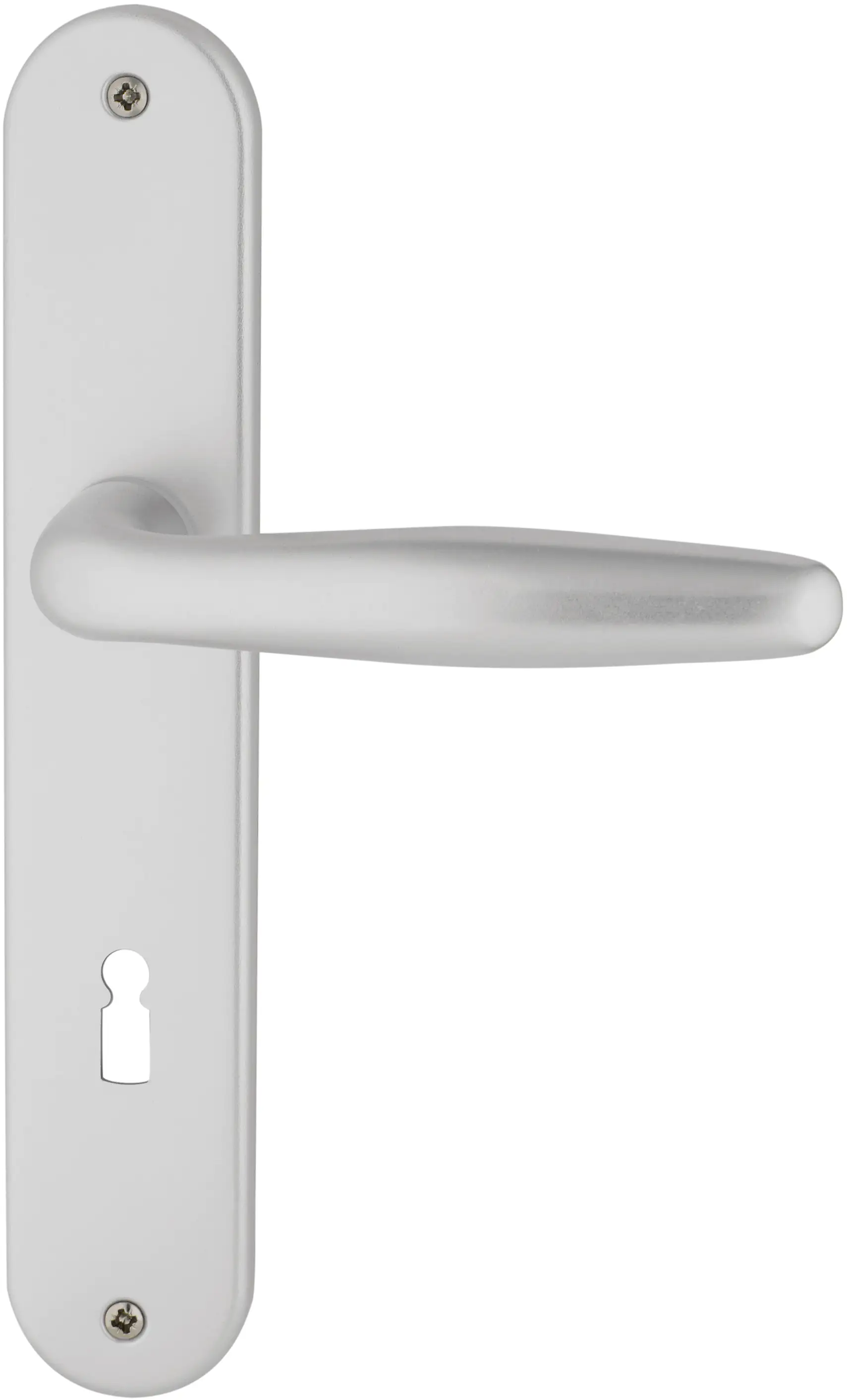 Alpertec BB-Langschildgarnitur Ray II Aluminium F1 silber abgerundet