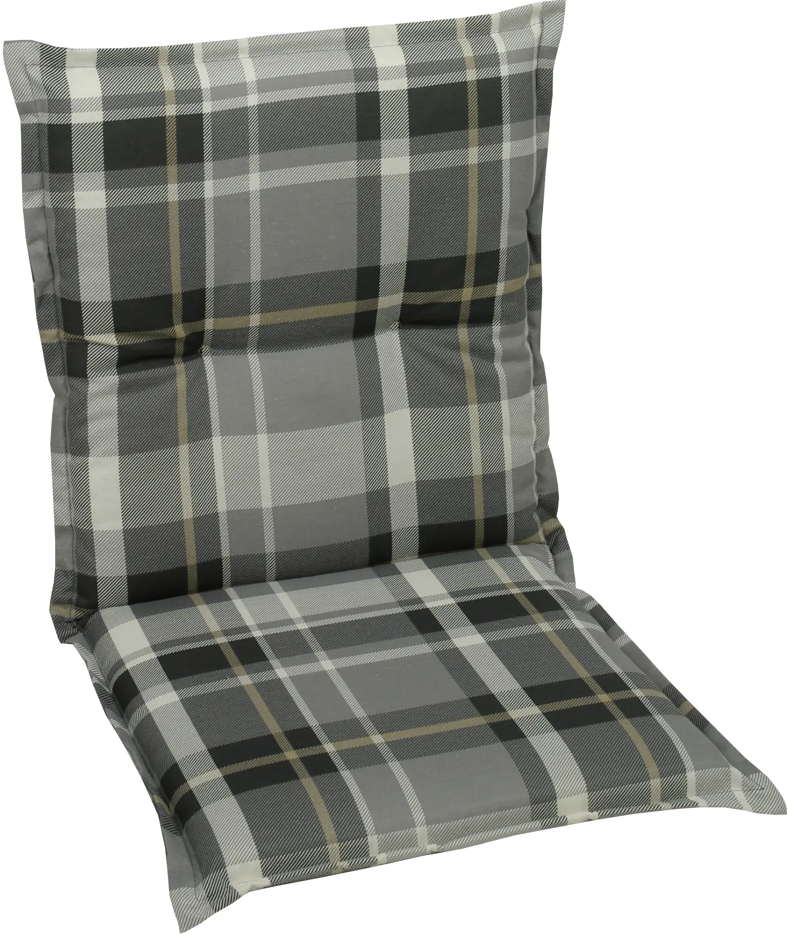 Go-De Niederlehner-Auflage 100 cm x50 cm x 6 cm, grau-kariert