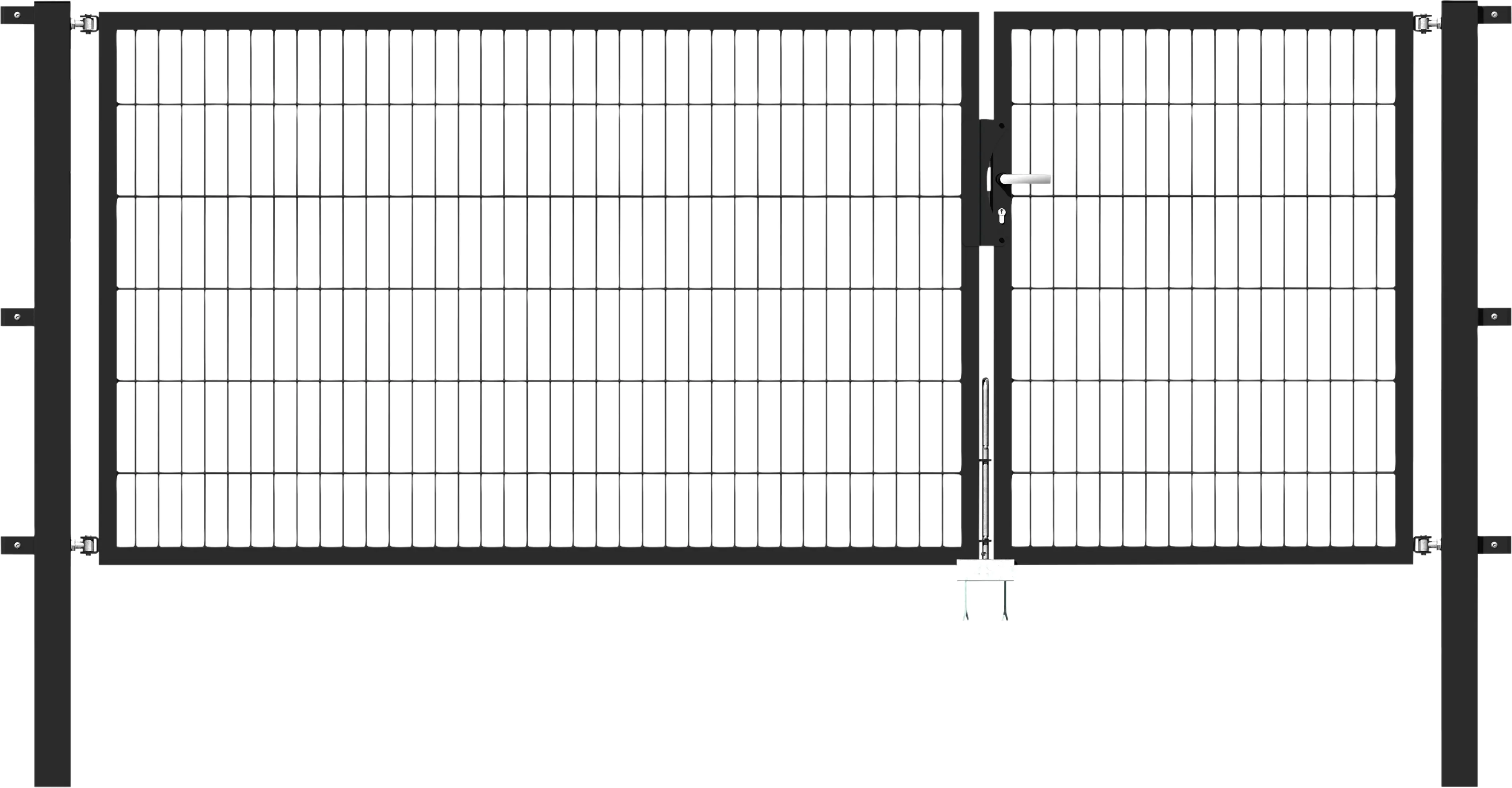 Alberts Stabgitter Doppeltor Flexo 300 x 120 cm 6/5/6 anthrazit zE