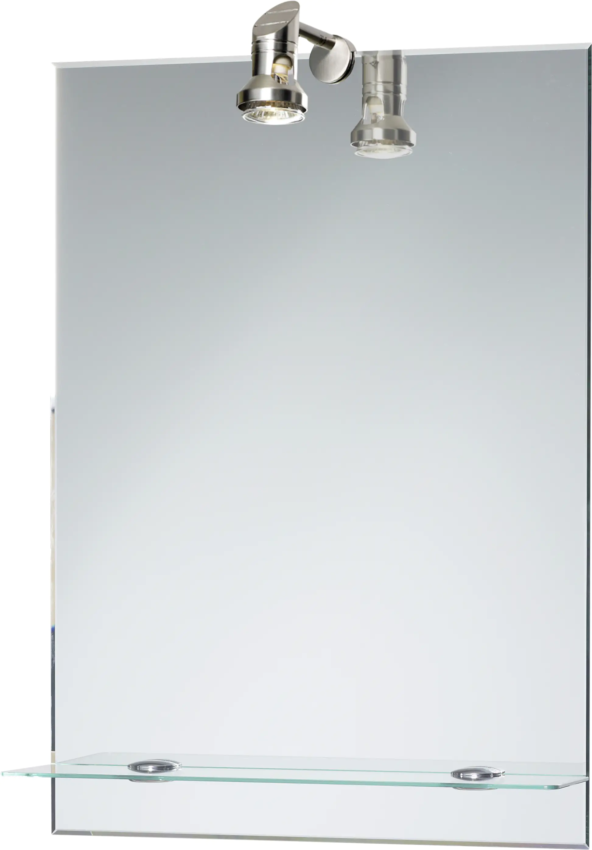 Ablagespiegel Amanda mit LED-Spotleuchte 50x70 cm