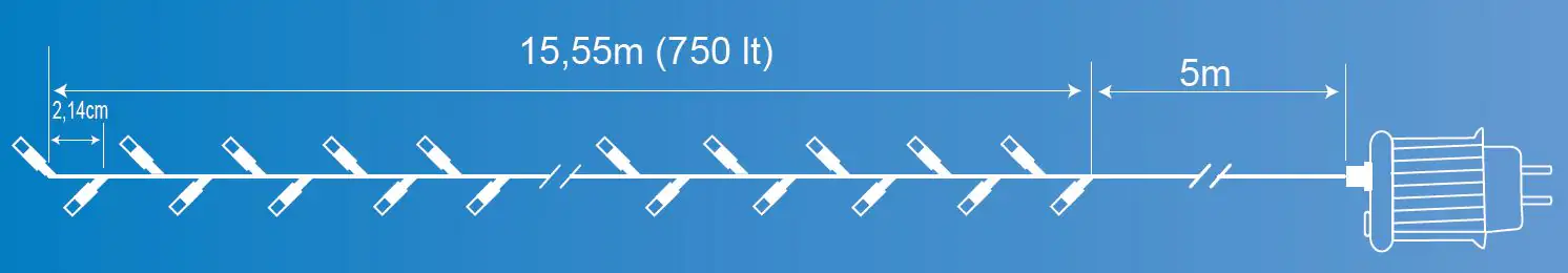 TrendLine LED-Lichterkette Premium Außen 15,6 m warmweiß-grün mit Timer, Dimmer