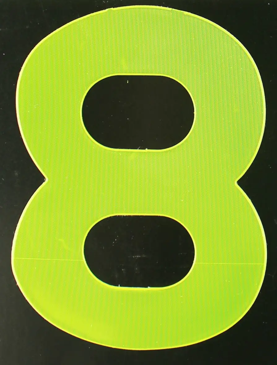 Conacord Reflektierende Klebezahl 8 gelb 80 mm "8"