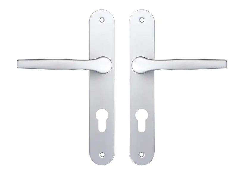 Meeth Haustürgarnitur abgerundet silber