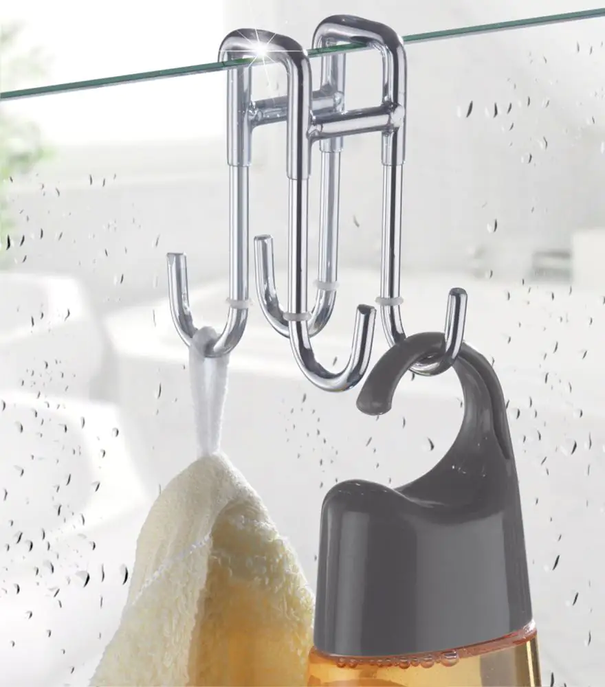 Wenko Doppel-Duschhaken Edelstahl