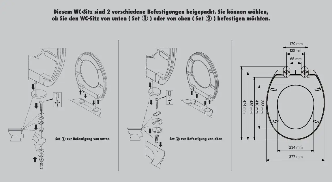 Primaster WC-Sitz mit Absenkautomatik Pergamon weiß Primaster WC-Sitz mit Absenkautomatik Pergamon weiß