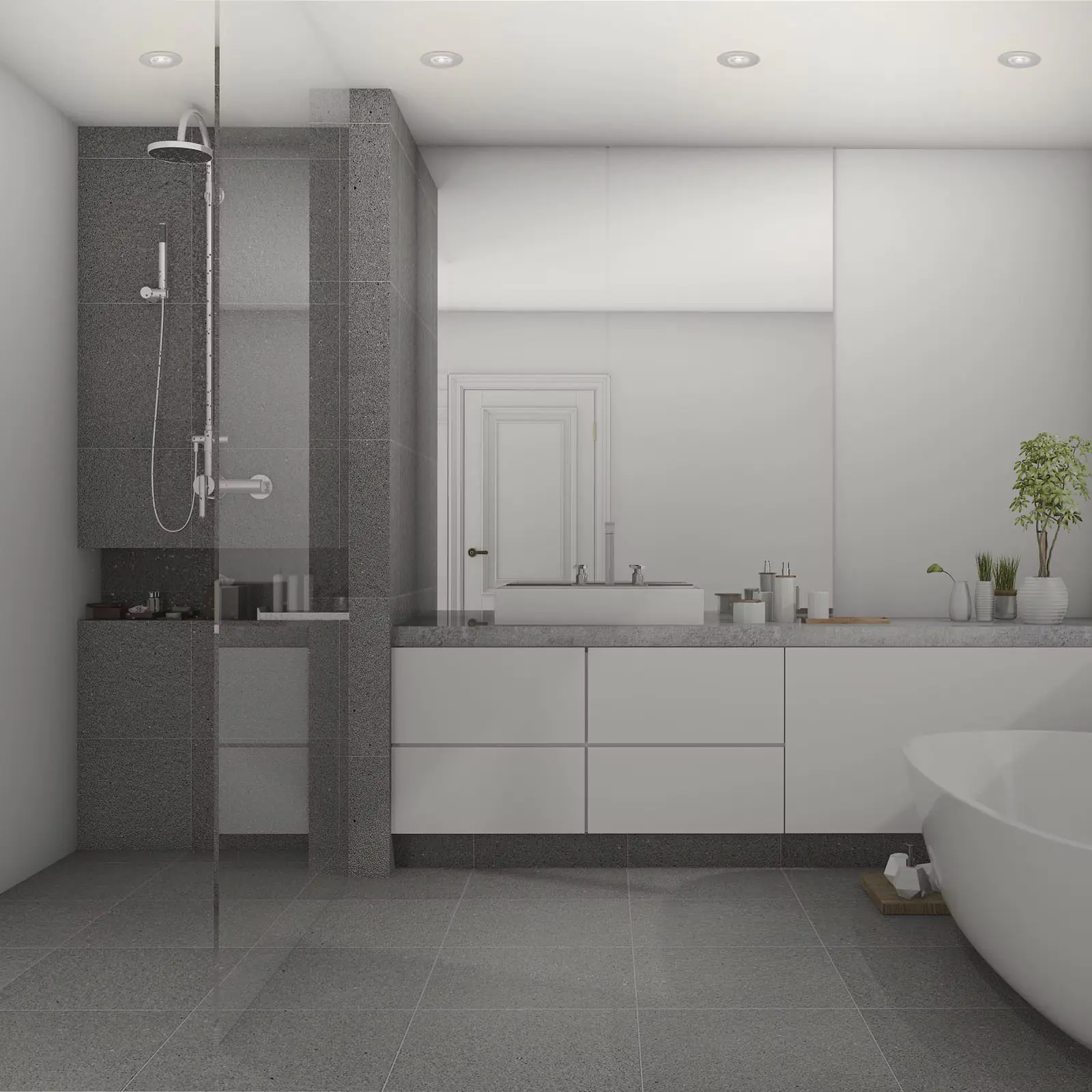 Briloner LED-Einbauleuchten Kulana 4er Set Mini 4,9W 480lm chrom-matt