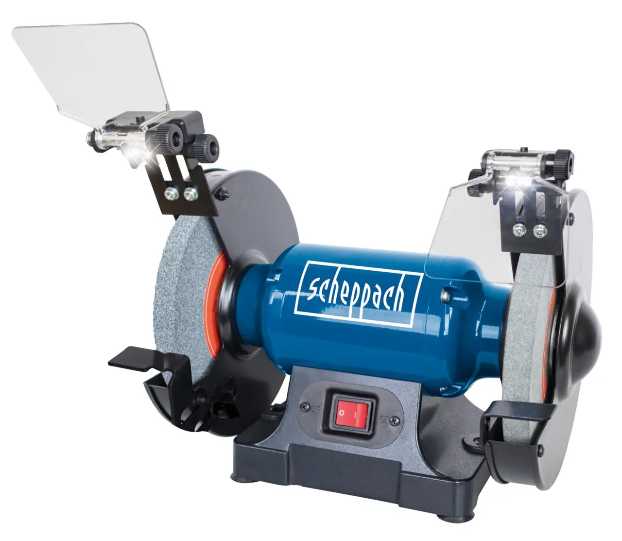 Scheppach Doppelschleifer SM150LB 400 W 2850 U/min 150 mm K36 LED und Funkenschutz
