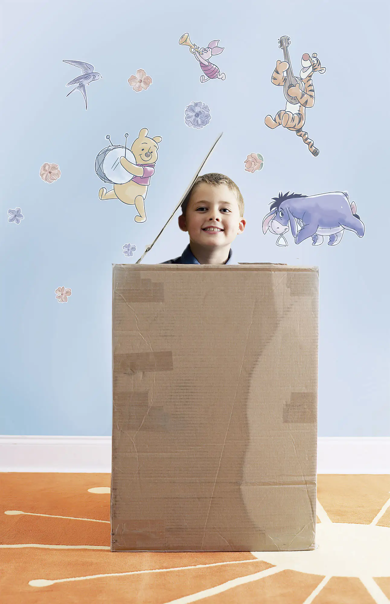 Komar Dekosticker Winnie Pooh Flowers 50 x 70 cm Komar Dekosticker Winnie Pooh Flowers 50 x 70 cm