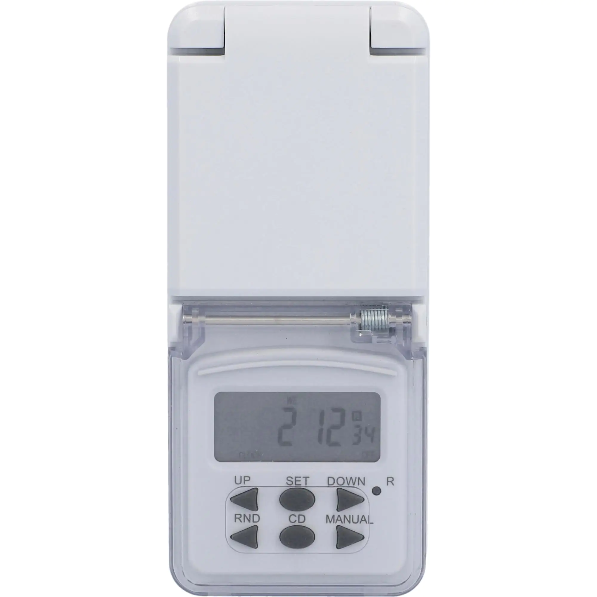 Wochenzeitschaltuhr mini 1.800 W mit Schutzabdeckung digital, weiß, IP44