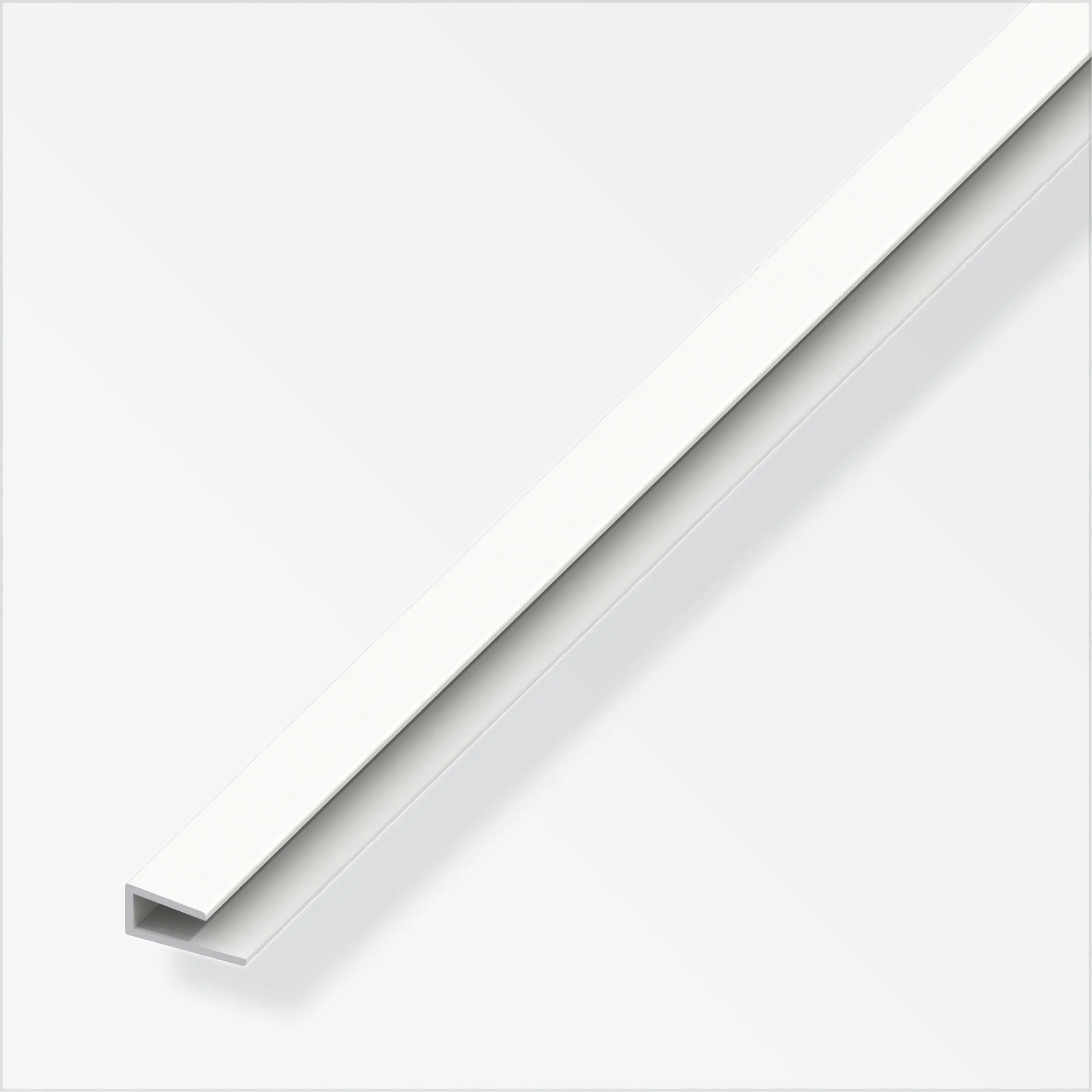 alfer Einfass-Profil, einseitig 1 m, 4 x 15 x 1 mm Kunststoff weiss