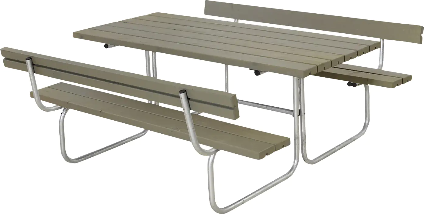 Plus Kombimöbel Classic 177 x 177 x 75 cm mit 2 Rückenlehne, graubraun