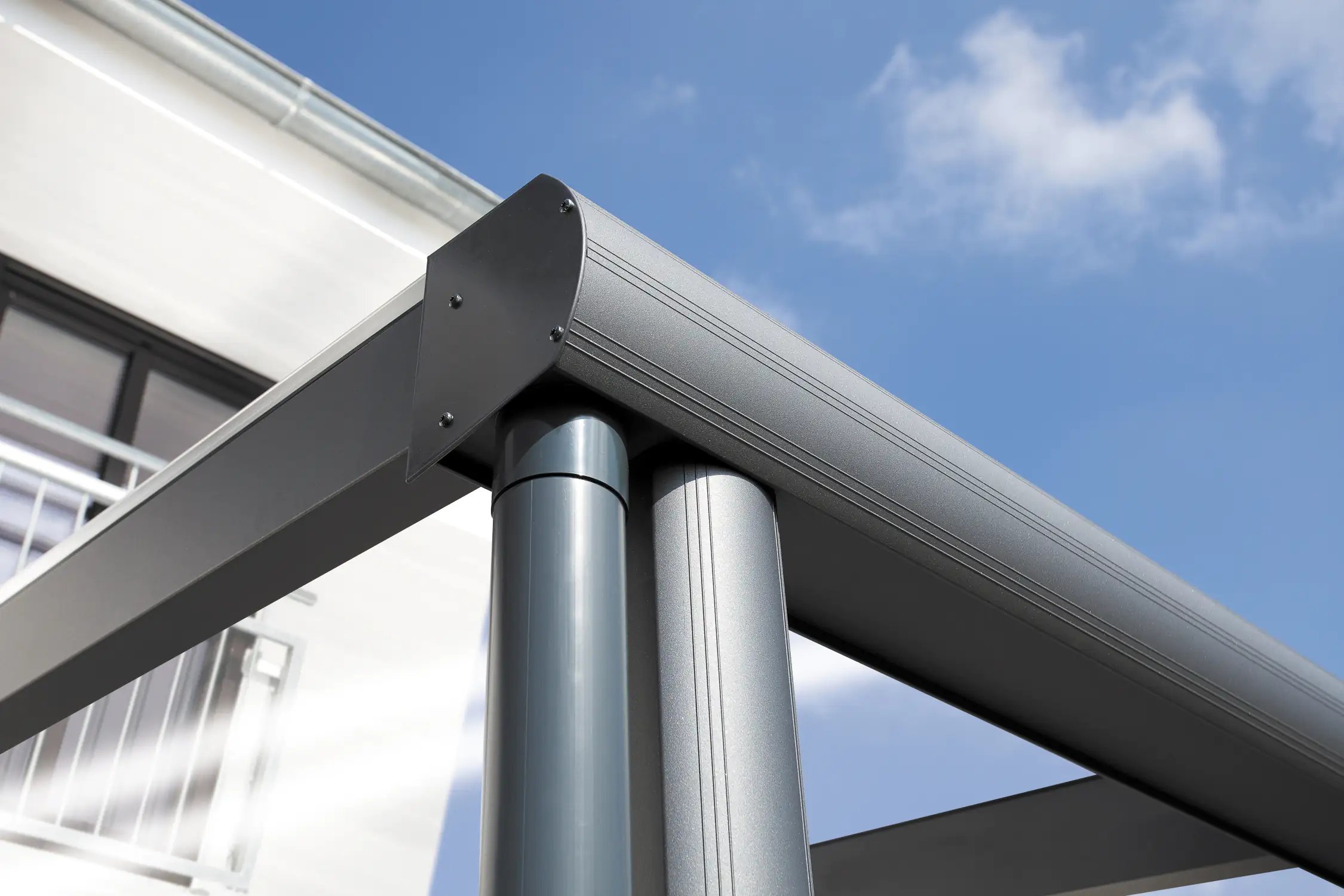 SKAN HOLZ Terrassenüberdachung Modena 434 x 257 cm, Aluminium Anthrazit