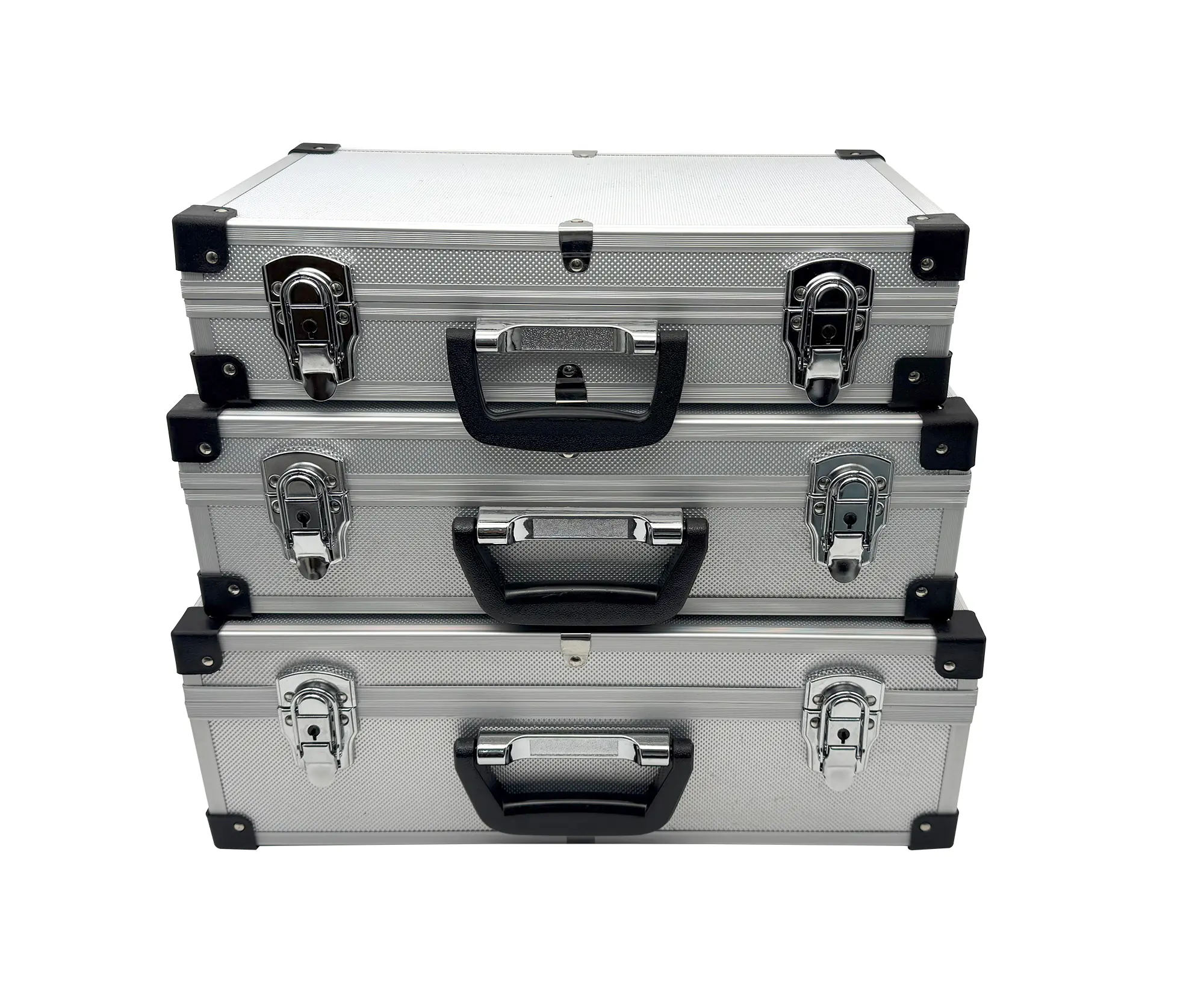 TrendLine Werkzeugkoffer-Set unbestückt silber 3er Set