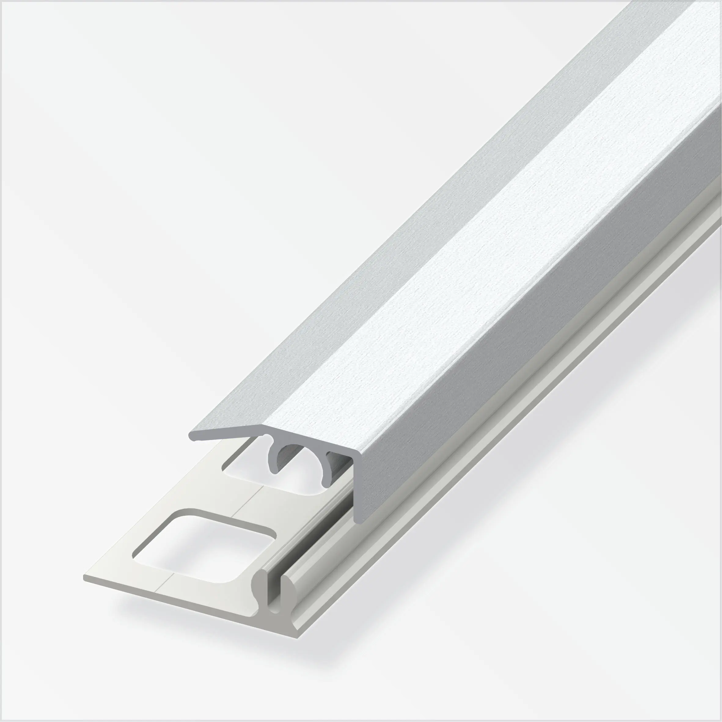 alfer Abschluss-Profil 1 m, 19.5 x 7 mm Alu eloxiert Edelstahl Optik