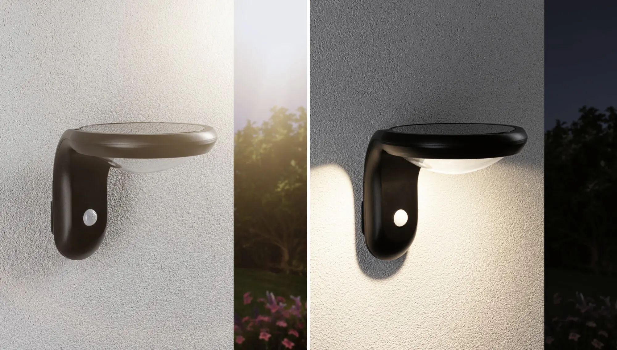 Paulmann Solar-Wandleuchte Diskola anthrazit warmweiß mit Bewegungsmelder