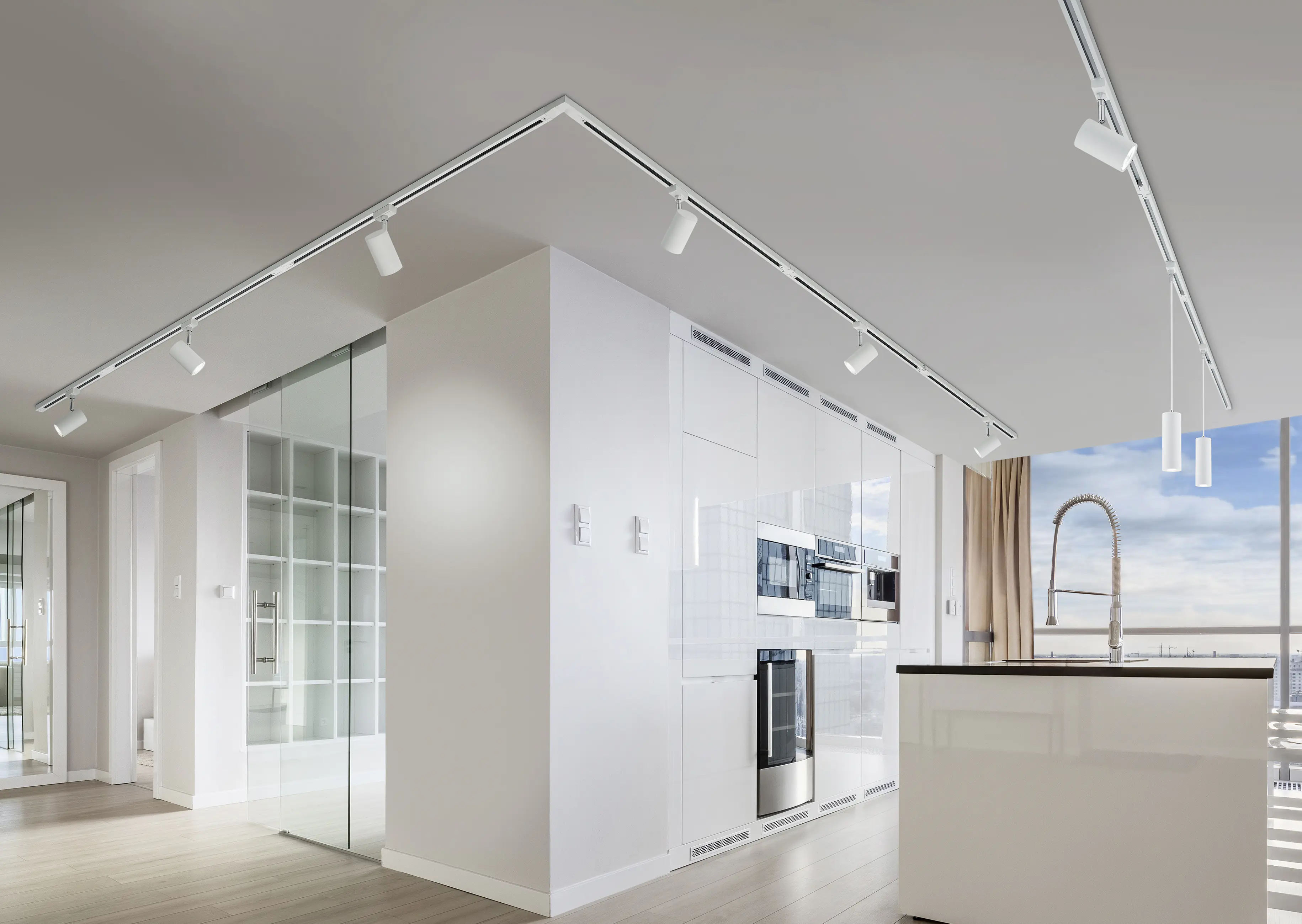 Trio Leuchten Pandelleuchte Marley DUOline GU10, weiß matt