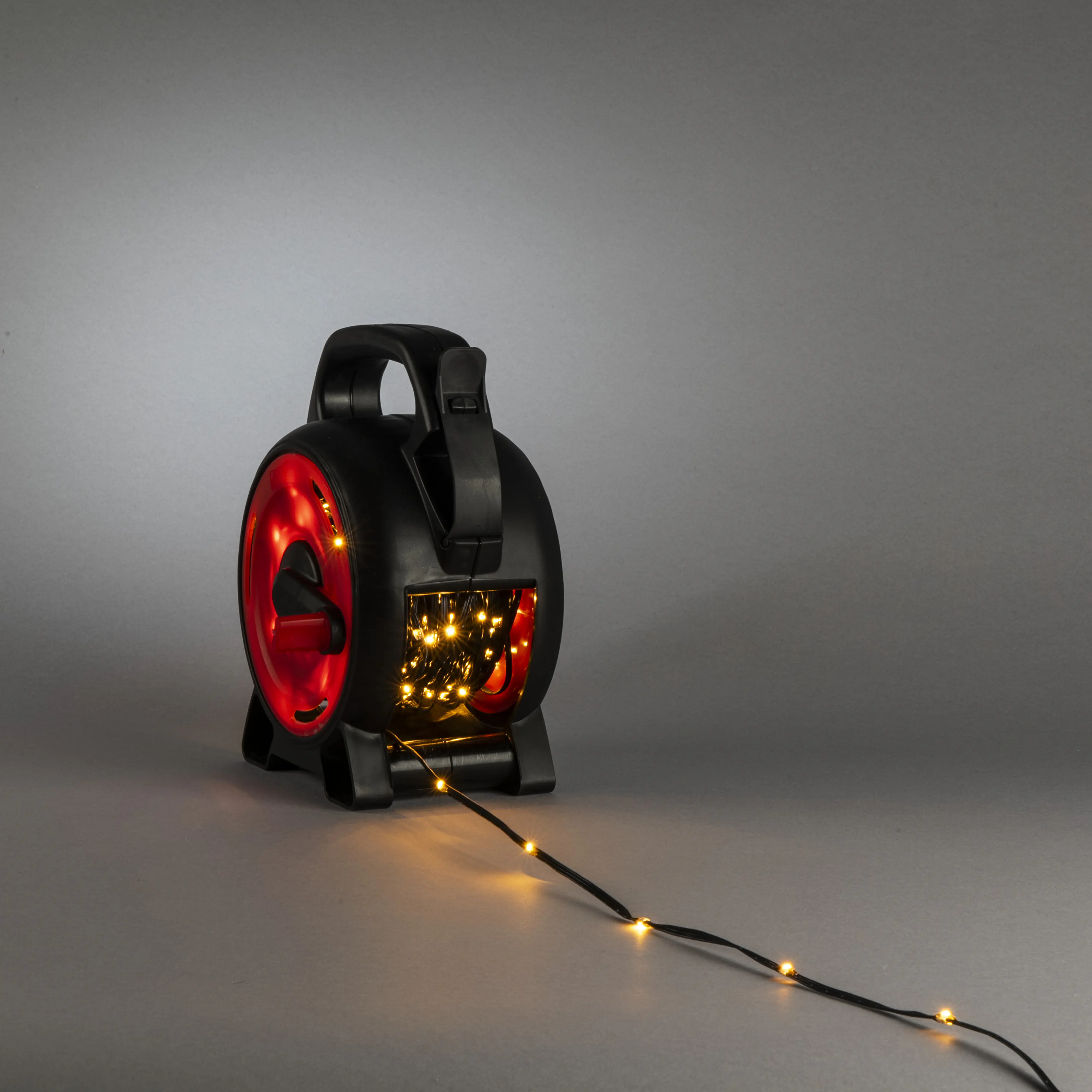 Konstsmide LED-Lichterkette mit Kabelaufroller 250 Dioden bernstein