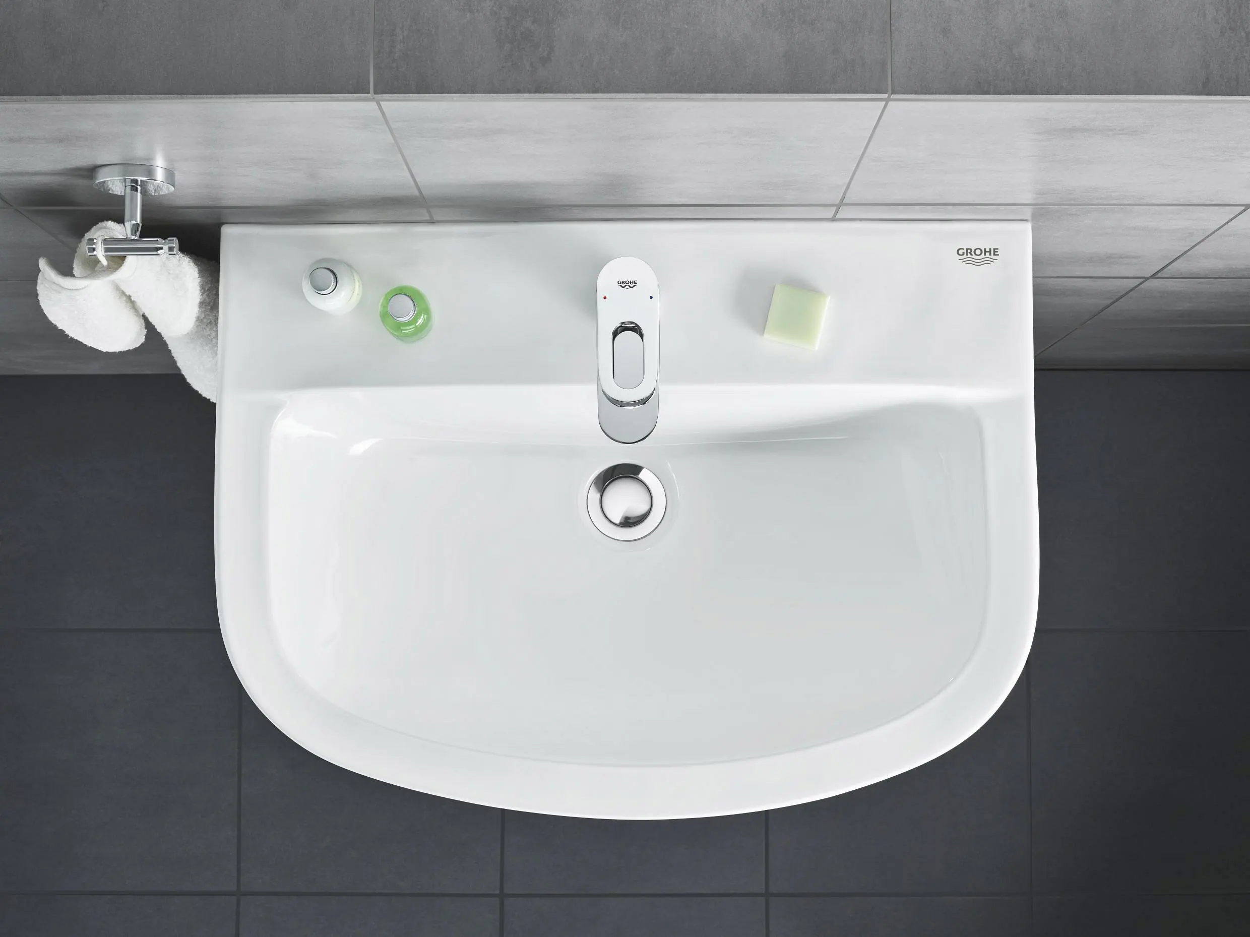 Grohe Keramik Handwaschbecken 45 cm Bau weiß