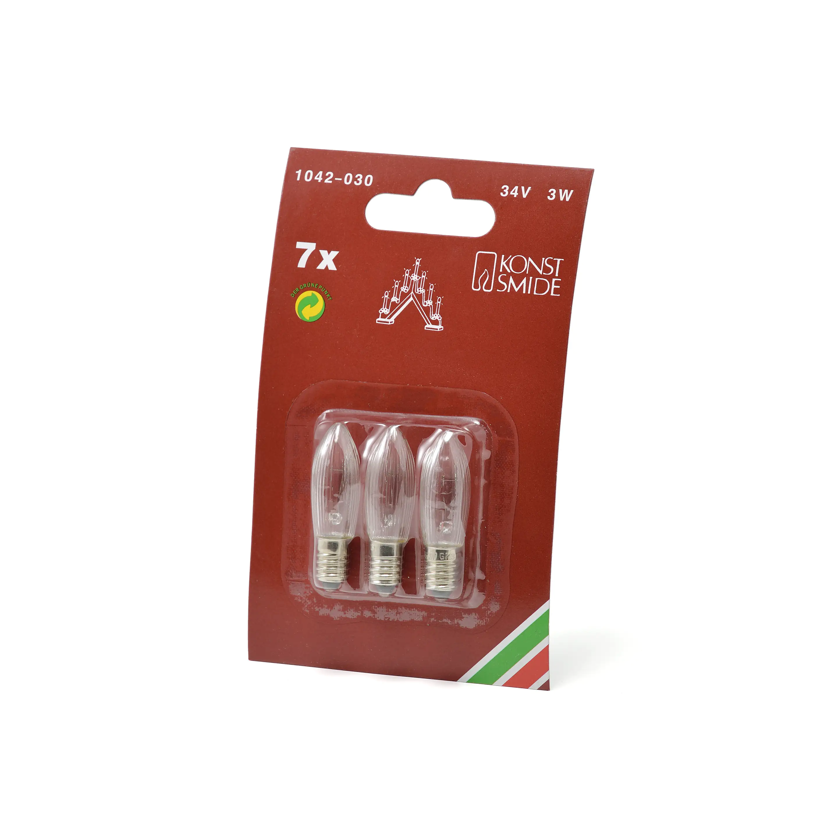 7318301042036 Konstsmide Ersatzbirne klar 34 V 3 W 3 Stück