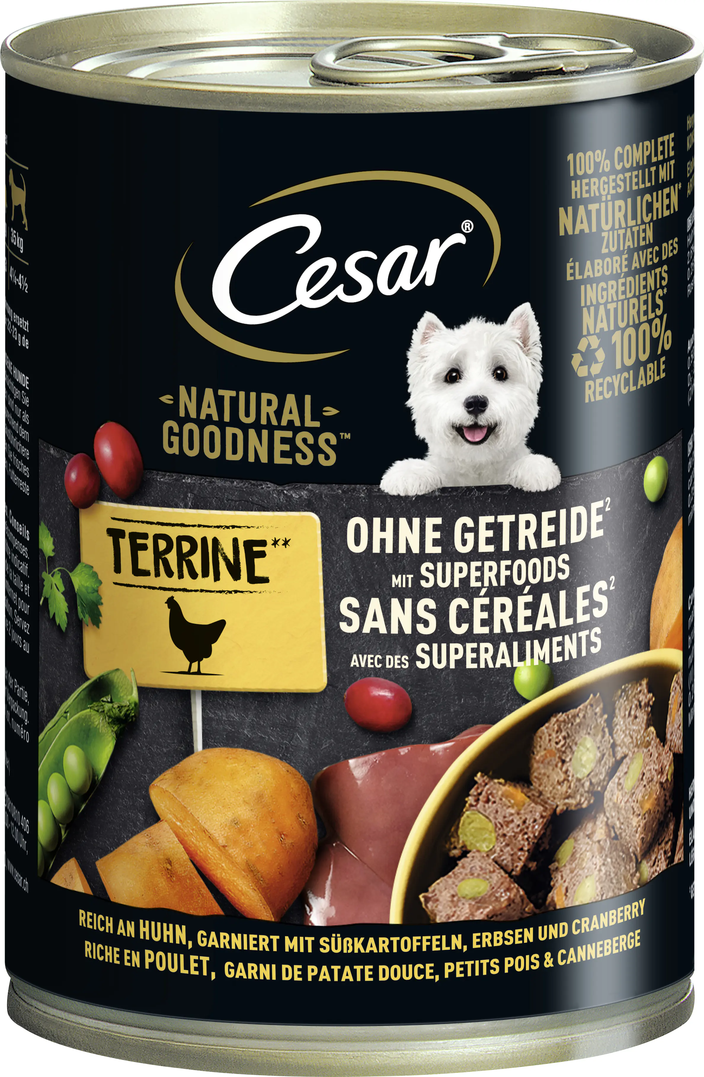 Cesar Hundenassfutter Natural Goodness Adult getreidefrei 400 g Huhn