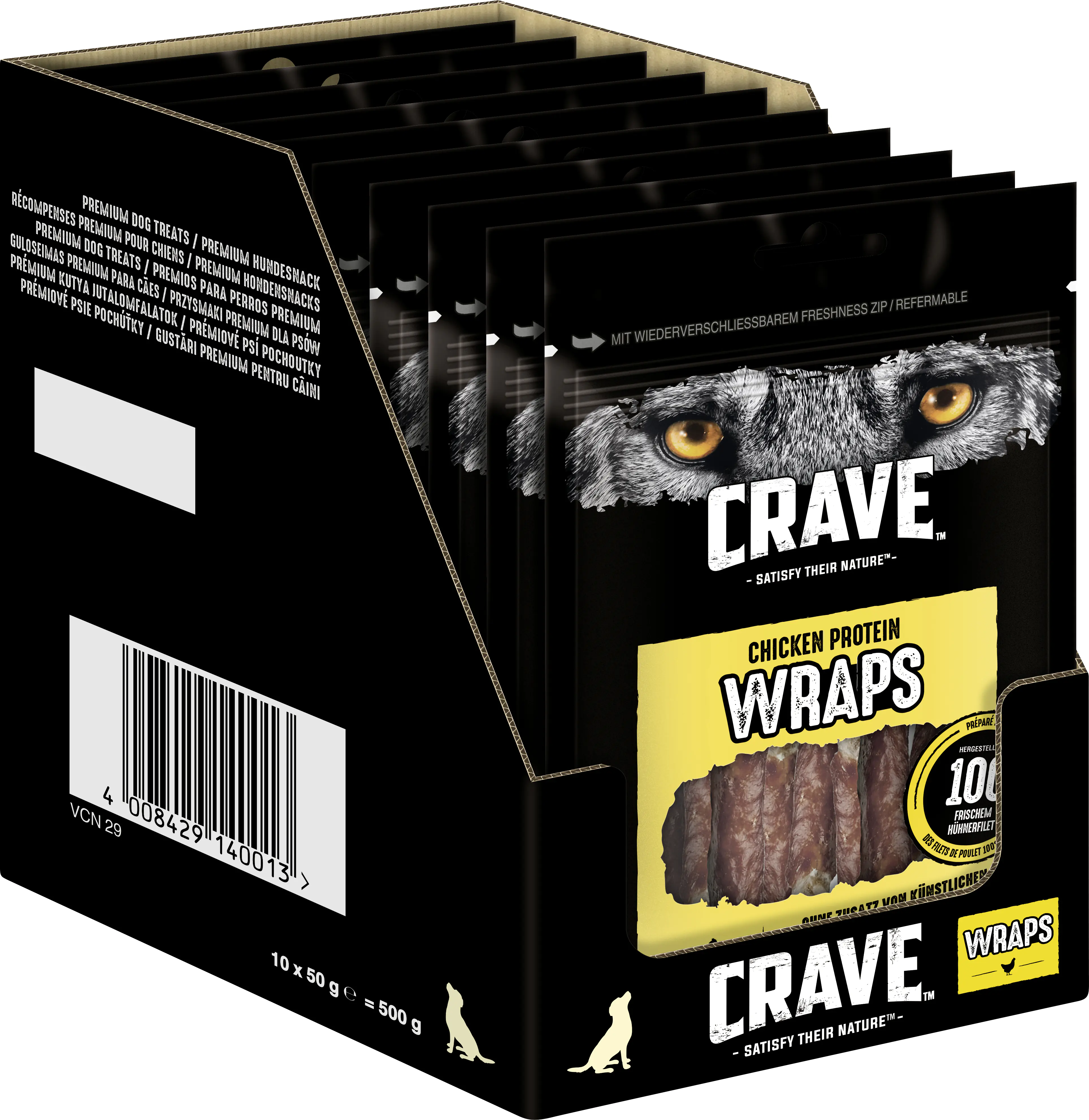 Crave Protein Wraps mit Huhn Hundesnack 50 g