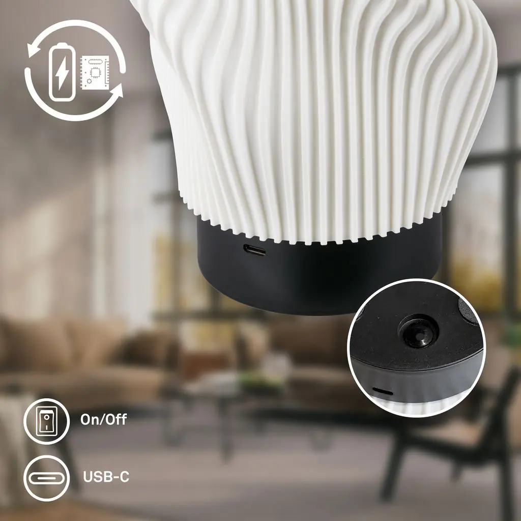 Briloner LED Akku-Tischleuchte Tubi schwarz 2W 150lm warmweiß dimmbar