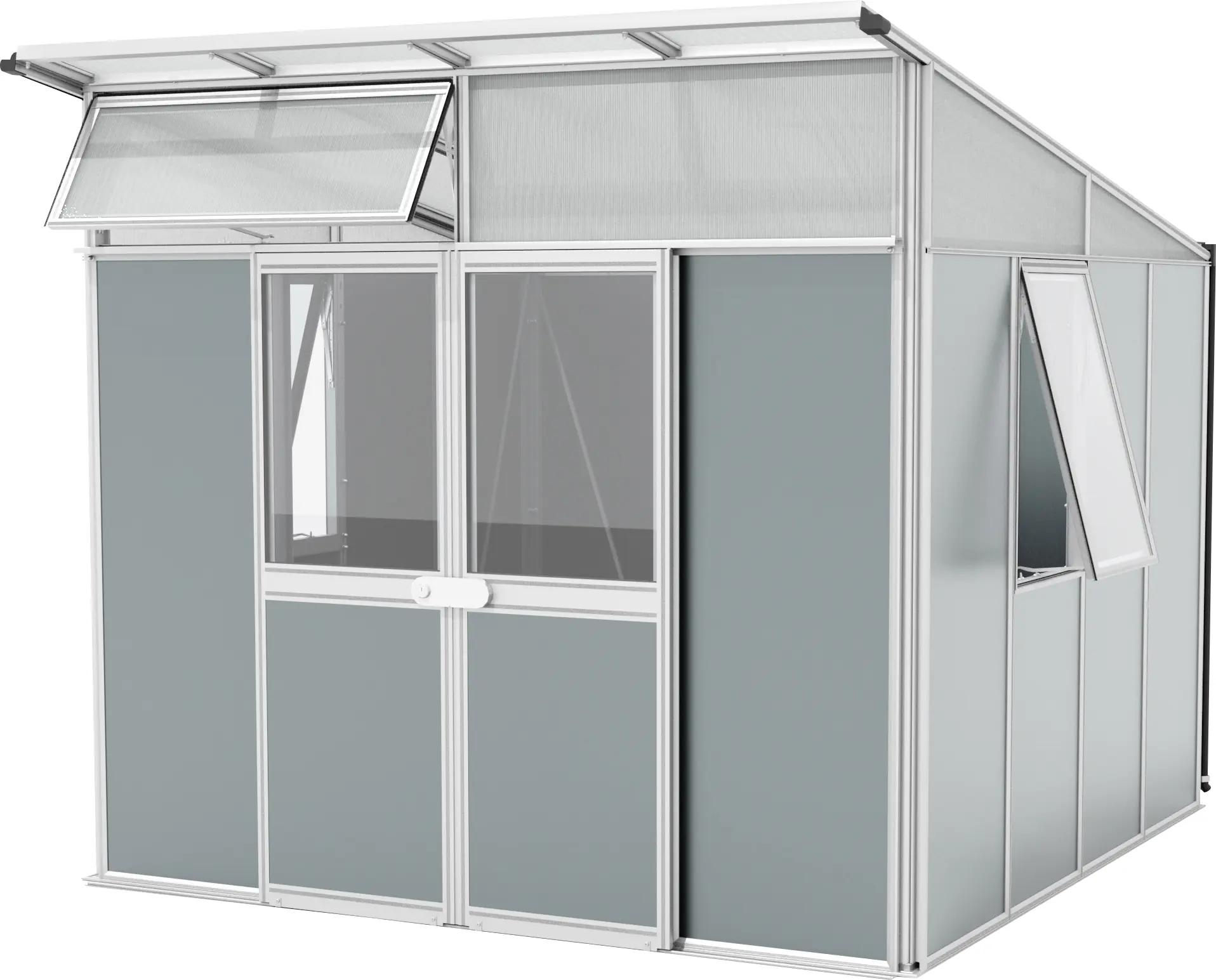 Vitavia Metallgerätehaus Kosmos 7800 salbei-grau eloxiert 267 x 295 cm