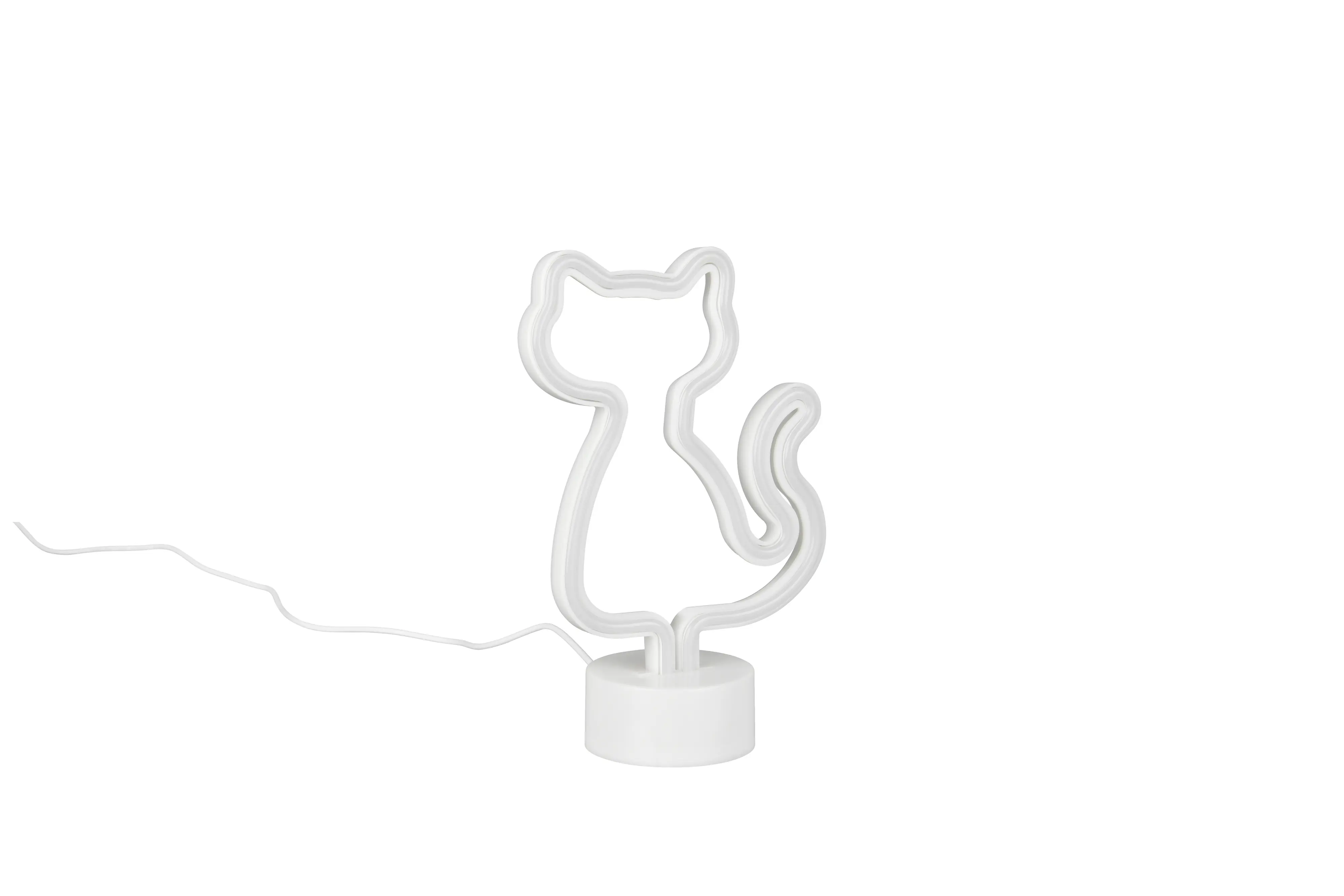 Reality LED-Tischleuchte Cat Fun 16 x 25 cm weiß
