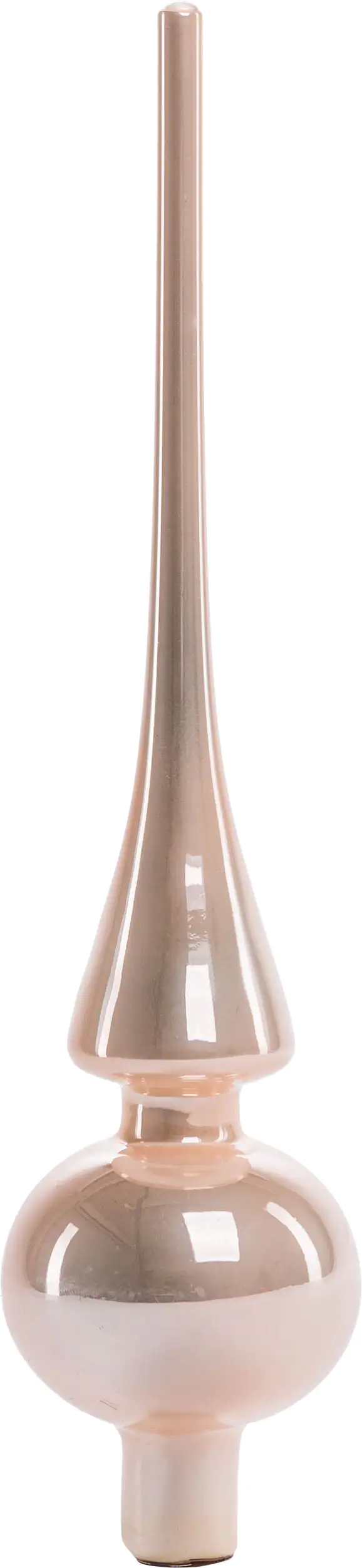 2076601552215_02 TrendLine Christbaumspitze aus Glas 26 cm champagner glänzend