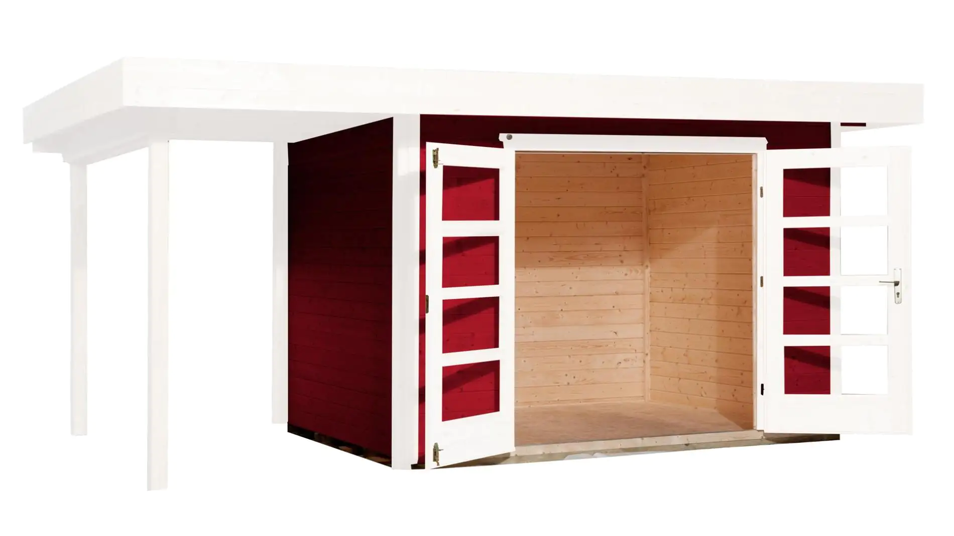 Weka Designhaus 126 A 442 x 241 cm schwedenrot mit Fußboden Weka Designhaus 126 A 442 x 241 cm schwedenrot mit Fußboden