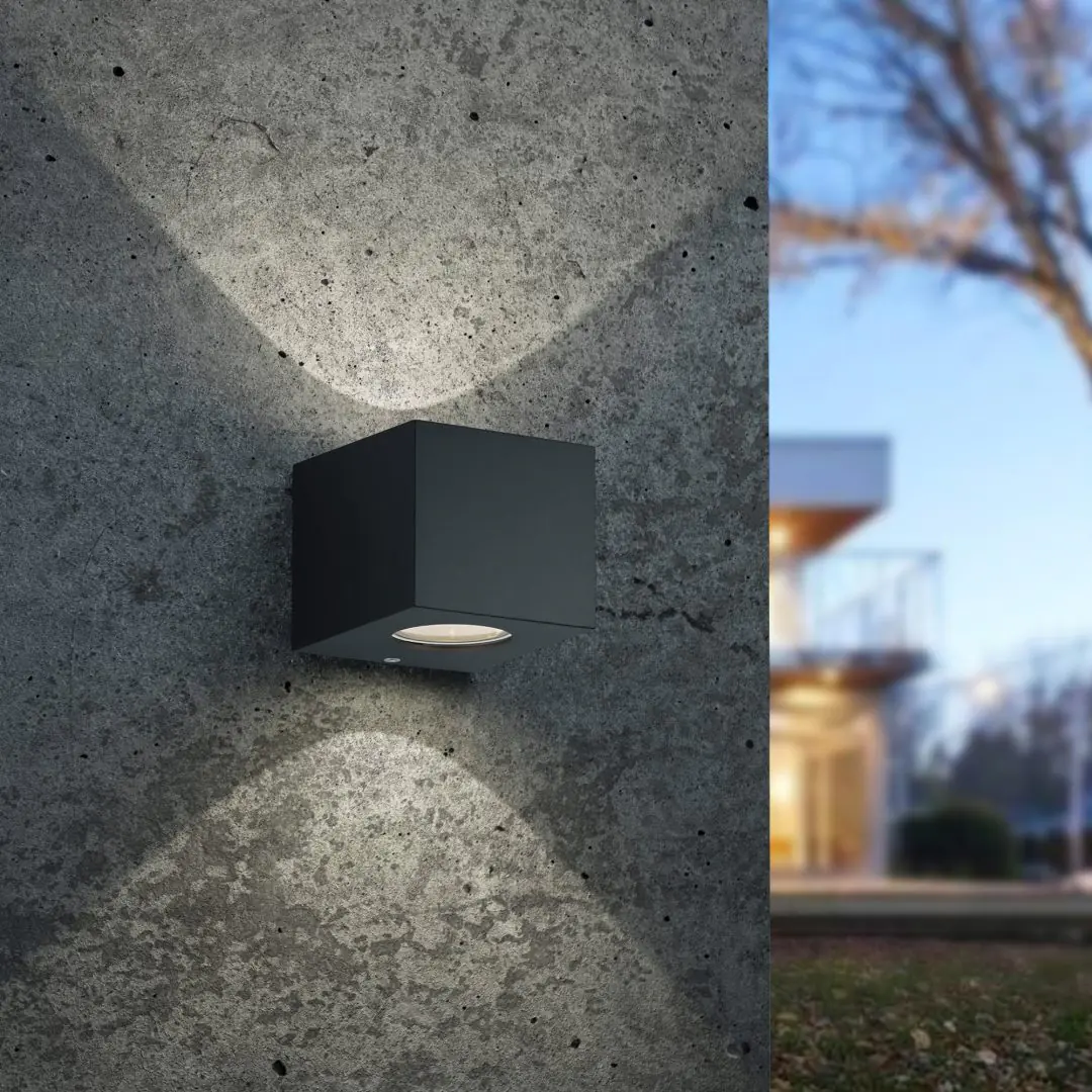 Reality Leuchten LED Außen- Wandleuchte Cordoba Up- & Downlight schwarz