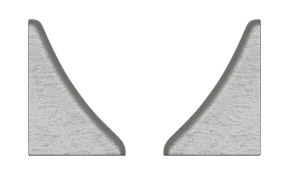 Getalit Endkappen Plus 35 x 25 x 15 mm, metallic