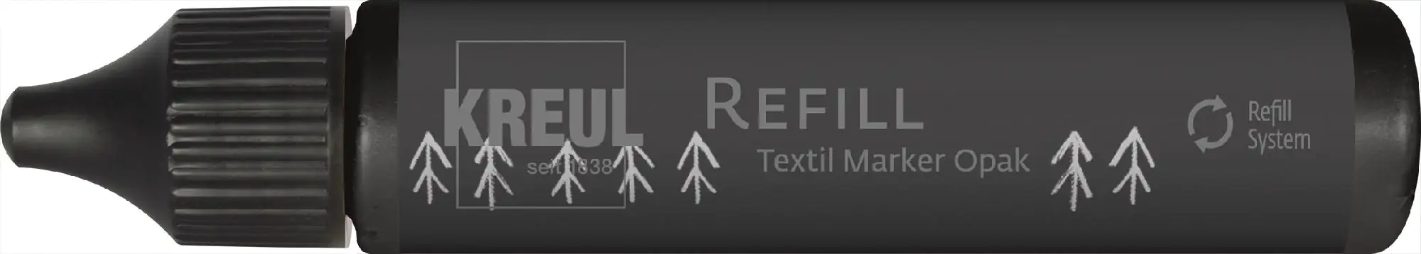 Kreul Textil Marker Opak Refill schwarz 25 ml