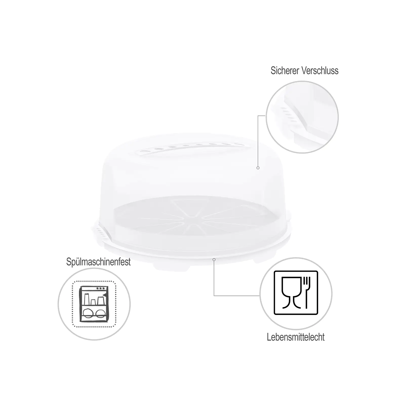 Rotho Tortenglocke Fresh hoch weiß 35,5 x 34,5 x 16,5 cm (L x B x H) Rotho Tortenglocke Fresh hoch weiß 35,5 x 34,5 x 16,5 cm (L x B x H)