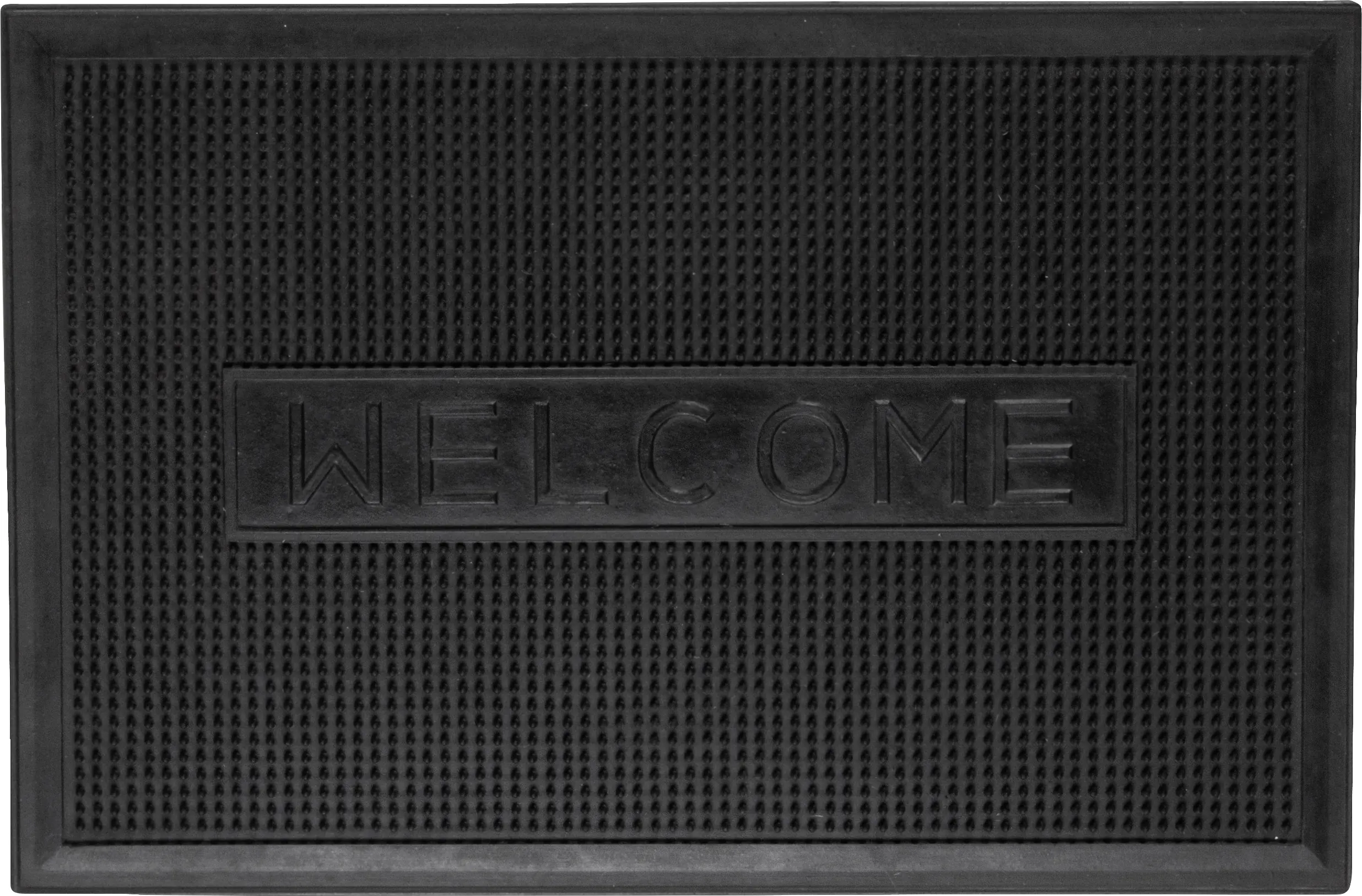 Fußmatte Gummi Noppen schwarz, 45 x 75 cm