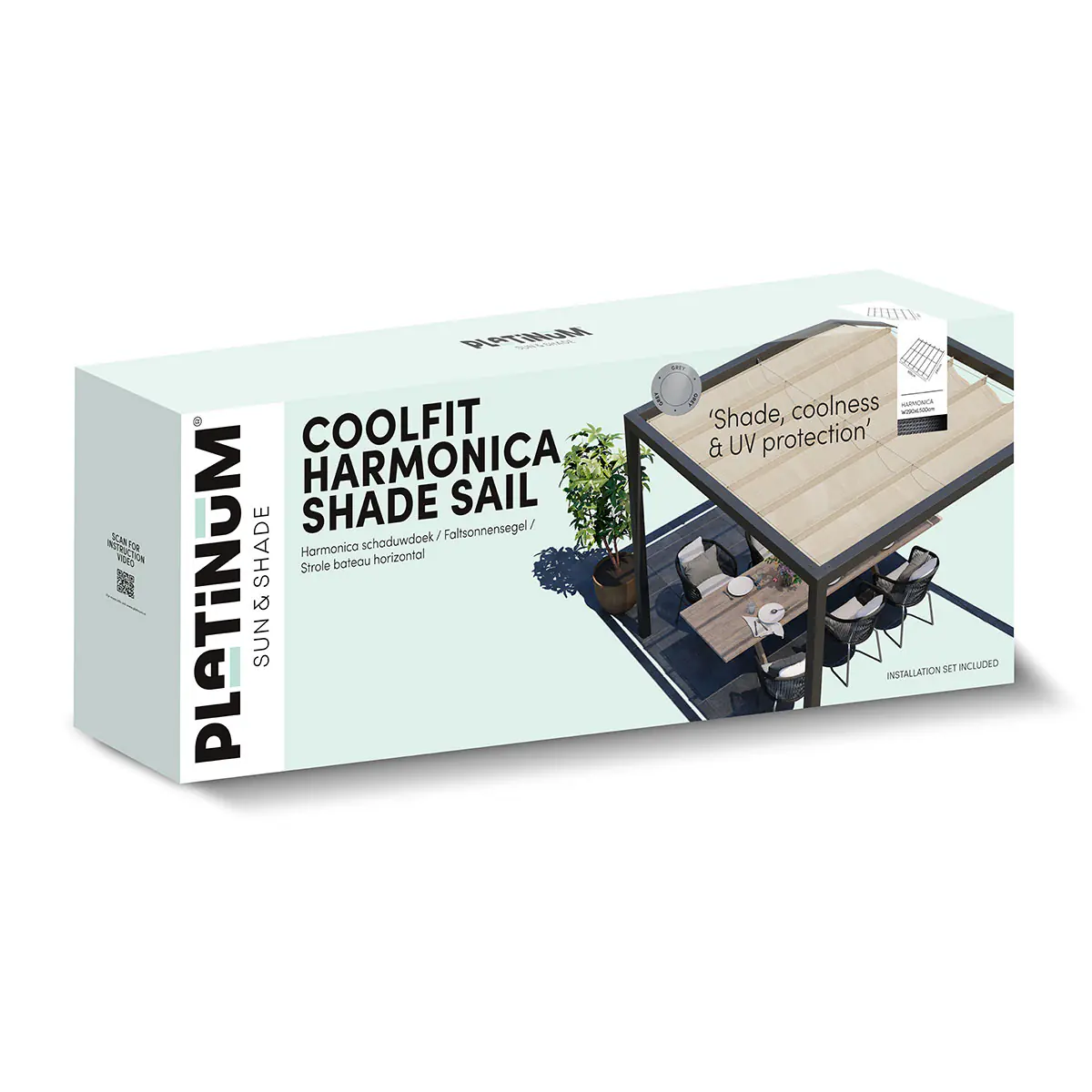 Platinum Faltsonnensegel Coolfit 2,9 x 5 m altweiß